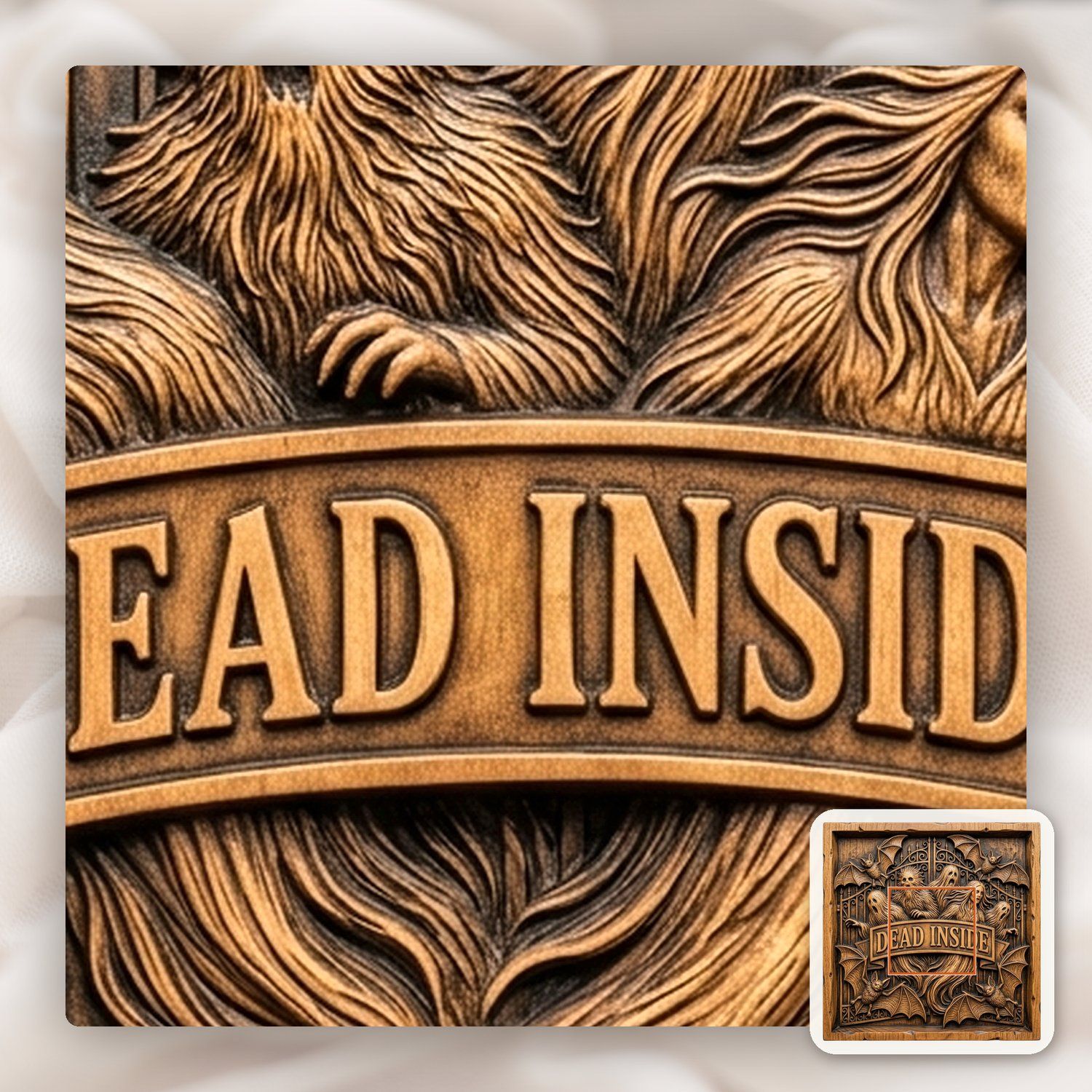 Haunted Ghost Gate Dead Inside CNC Relief STL bas-relief STL — view 11