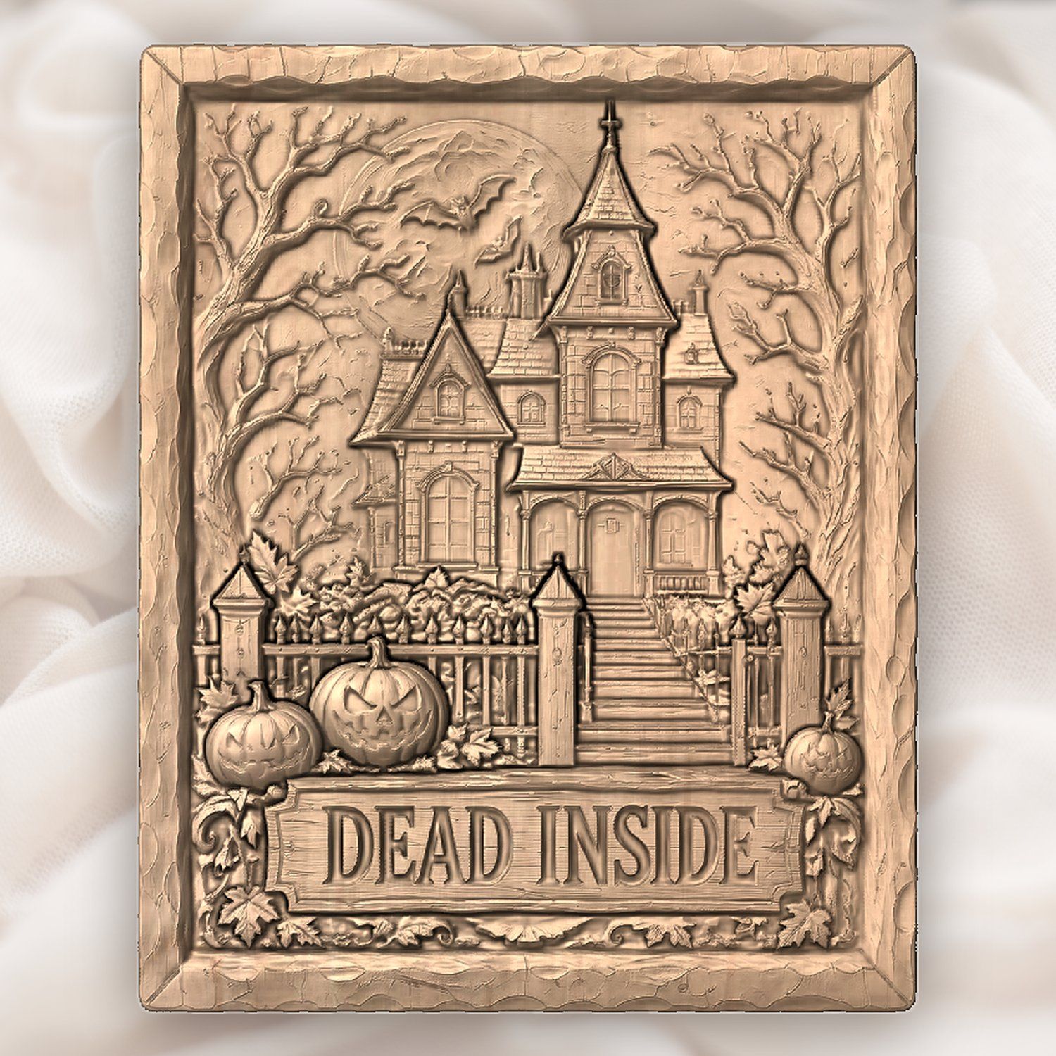 Haunted House Halloween Decor CNC Relief STL bas-relief STL — view 5