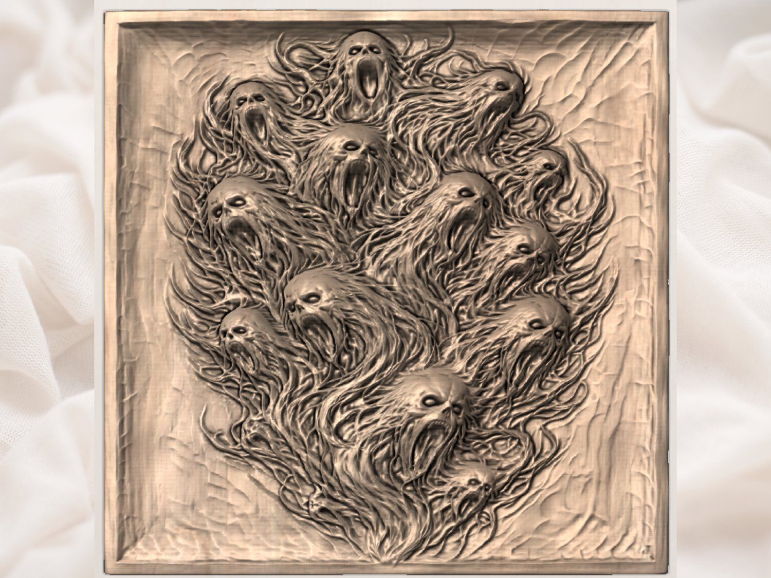Haunted Souls Tormented Spirits Wall Art CNC Relief STL bas-relief STL — view 4