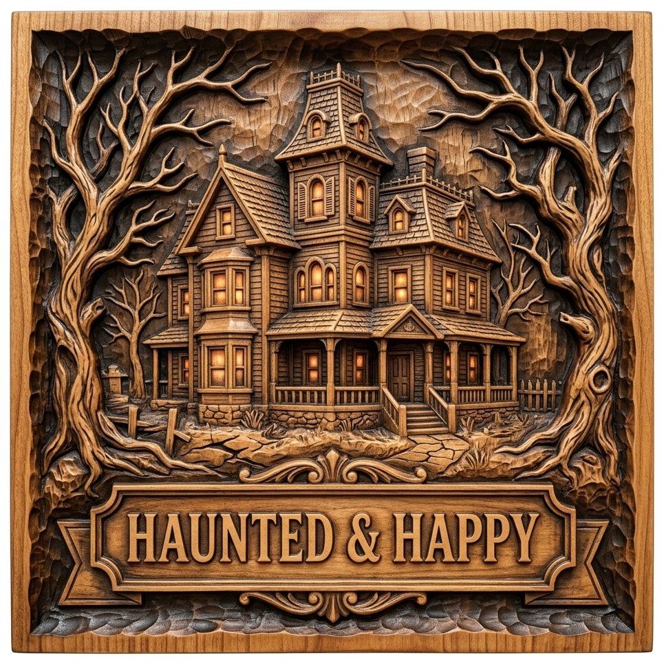Haunted Victorian Mansion CNC Relief STL bas-relief STL — view 13