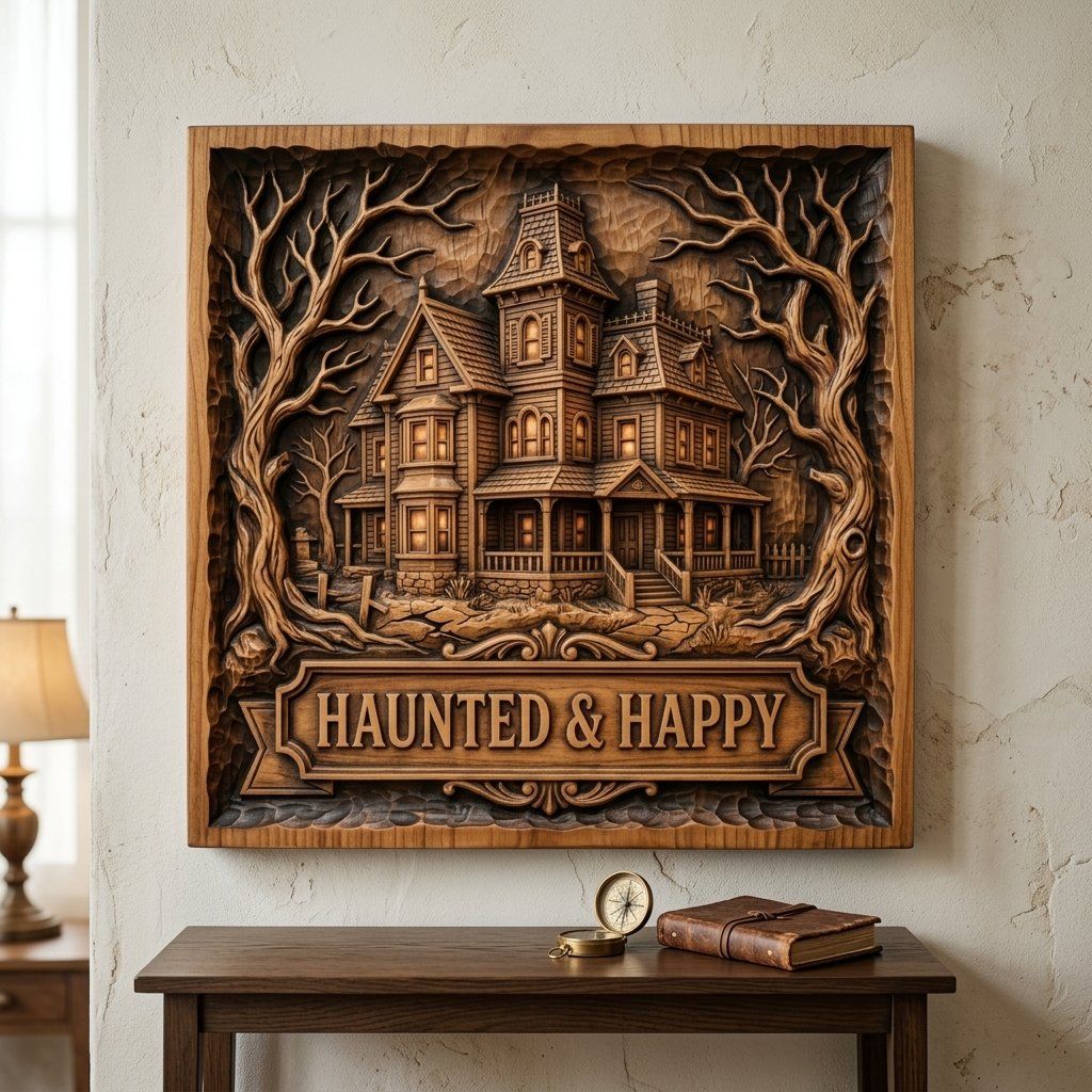 Haunted Victorian Mansion CNC Relief STL bas-relief STL — view 14