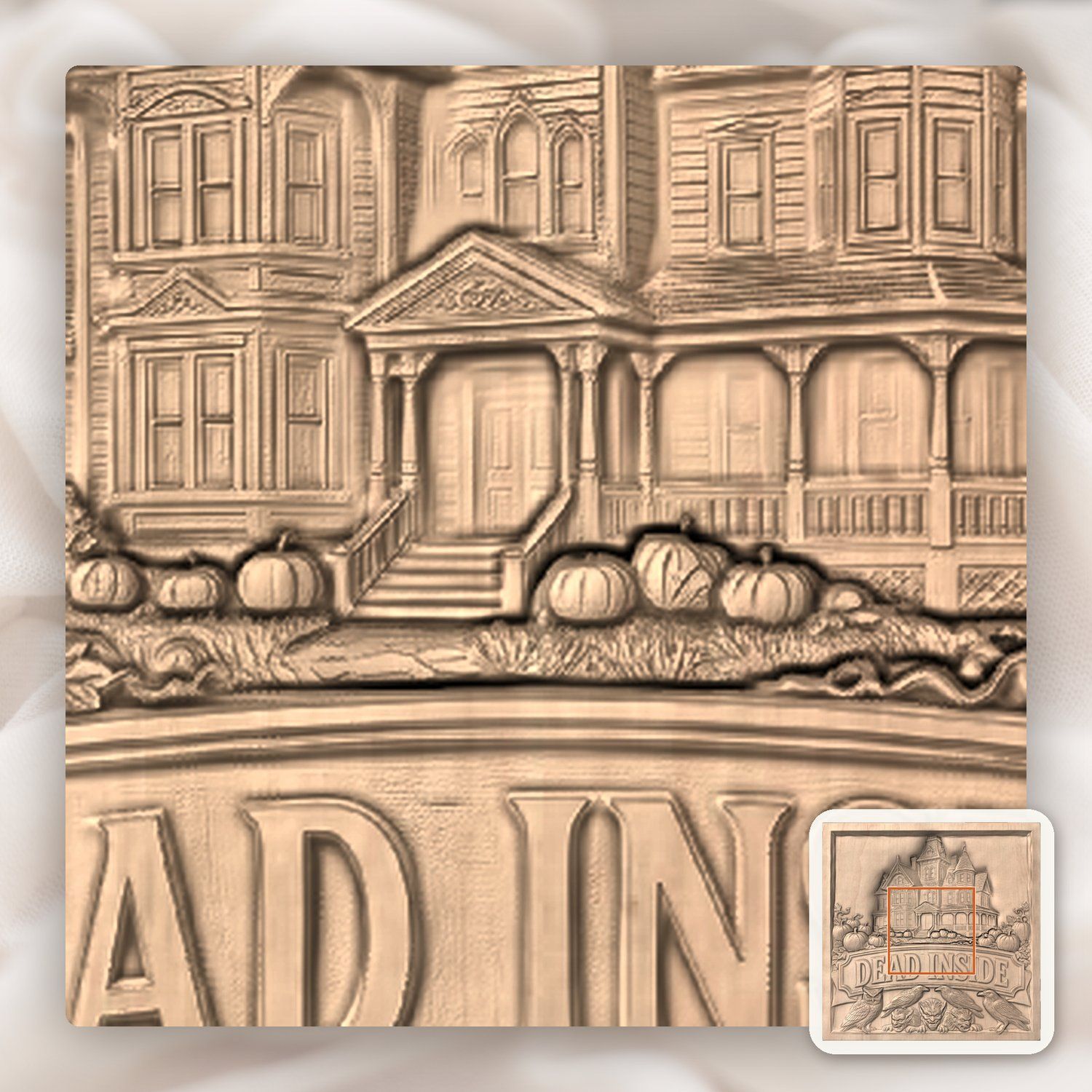 Haunted Victorian Mansion Dead Inside Sign CNC Relief STL bas-relief STL — view 7