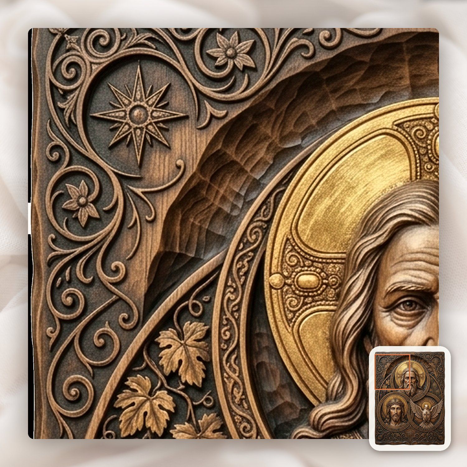 Holy Trinity Christian Devotional CNC Relief STL bas-relief STL — view 12