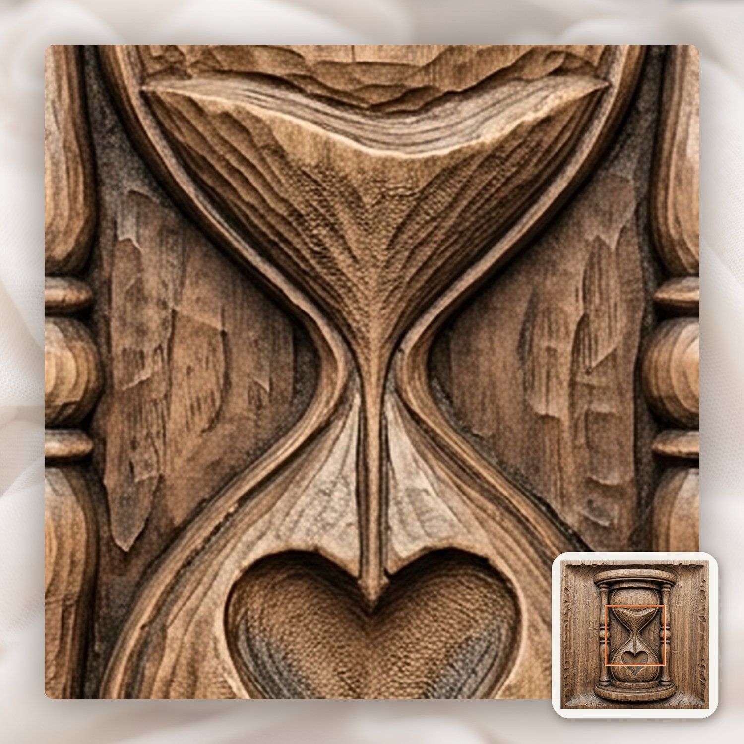 Hourglass Heart Eternal Love CNC Relief STL bas-relief STL — view 11