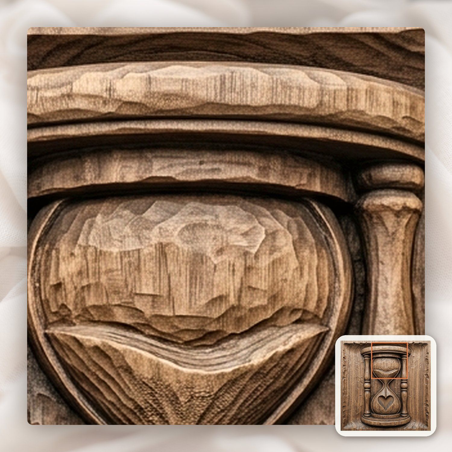 Hourglass Heart Eternal Love CNC Relief STL bas-relief STL — view 12