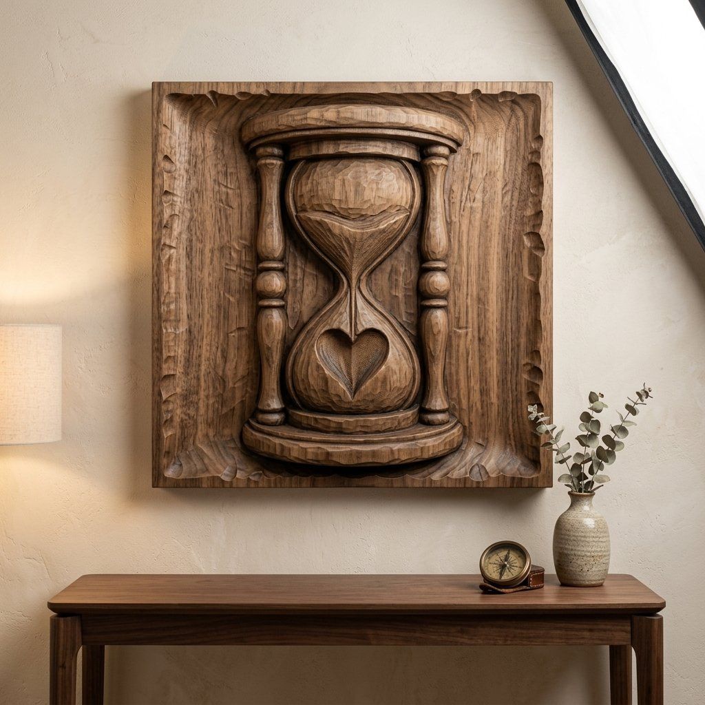 Hourglass Heart Eternal Love CNC Relief STL bas-relief STL — view 13