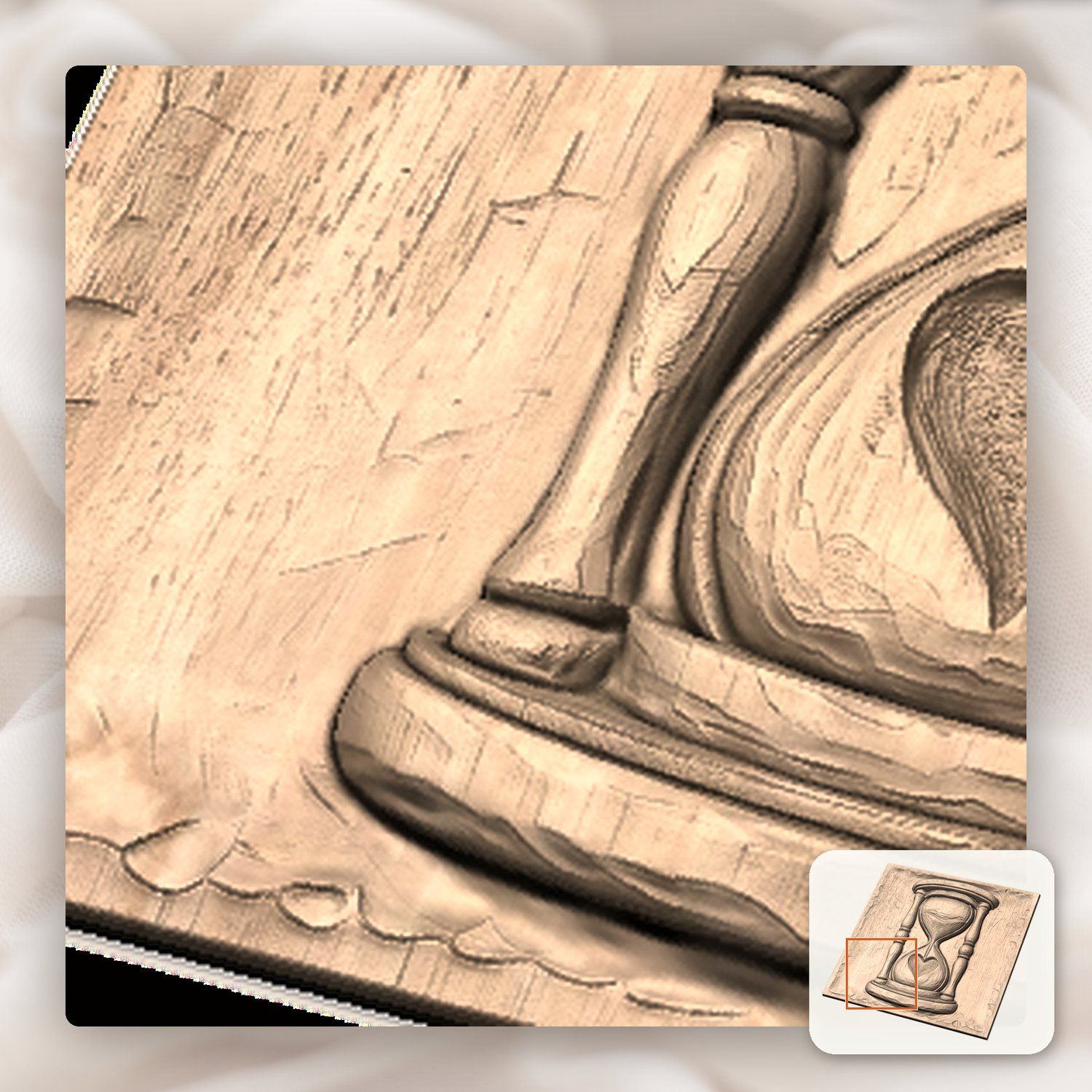Hourglass Heart Eternal Love CNC Relief STL bas-relief STL — view 10
