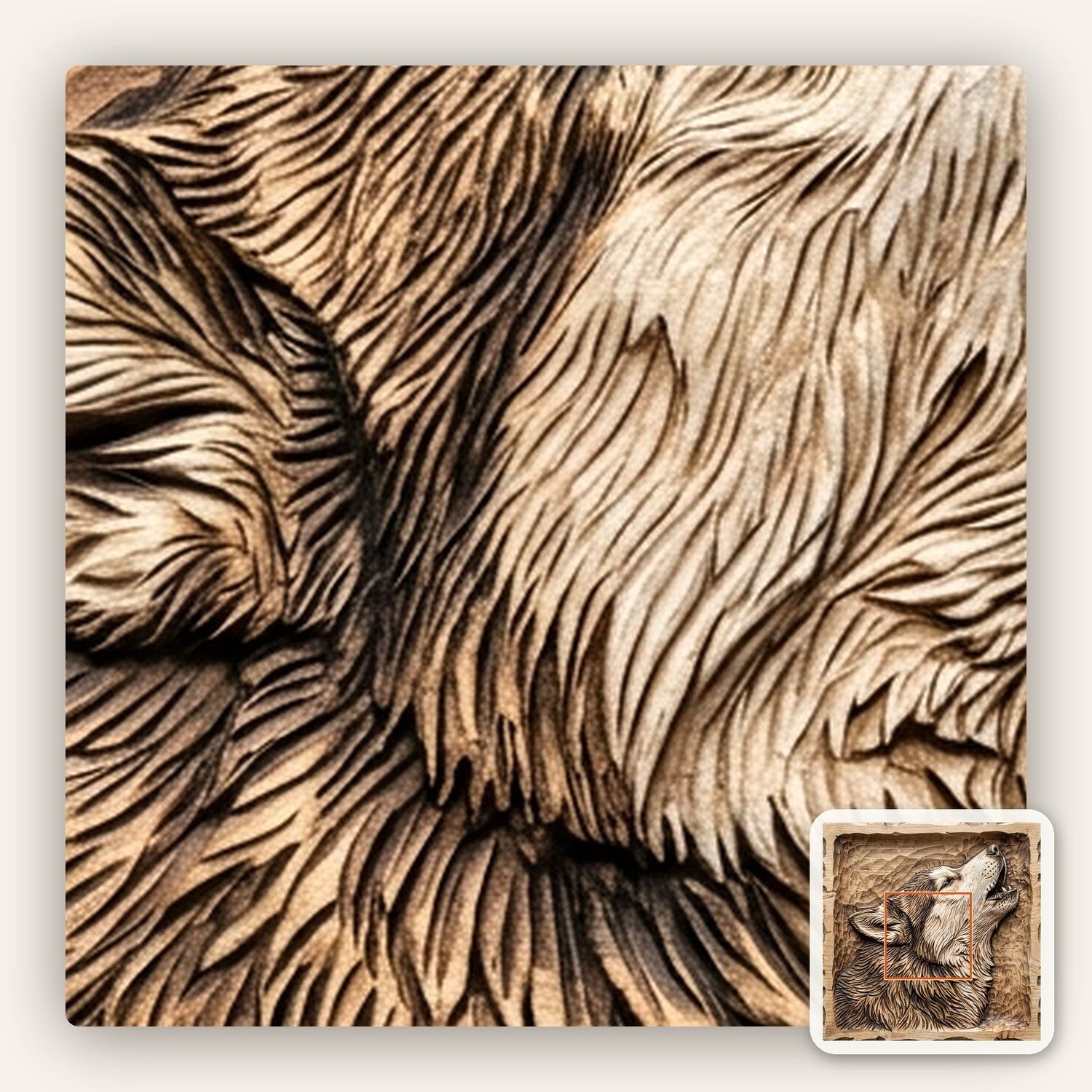 Howling Siberian Husky Dog Portrait CNC Relief STL bas-relief STL — view 9