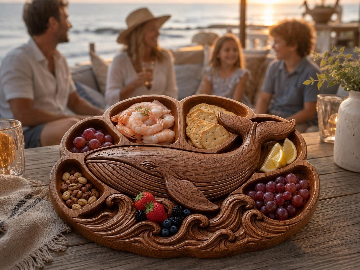 Humpback Whale Ocean Tray STL File for CNC Router bas-relief STL — view 4