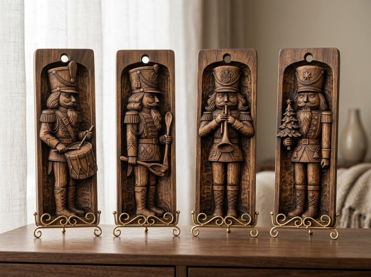 Hussar Nutcracker Soldier Ornaments CNC Relief STL bas-relief STL — view 14