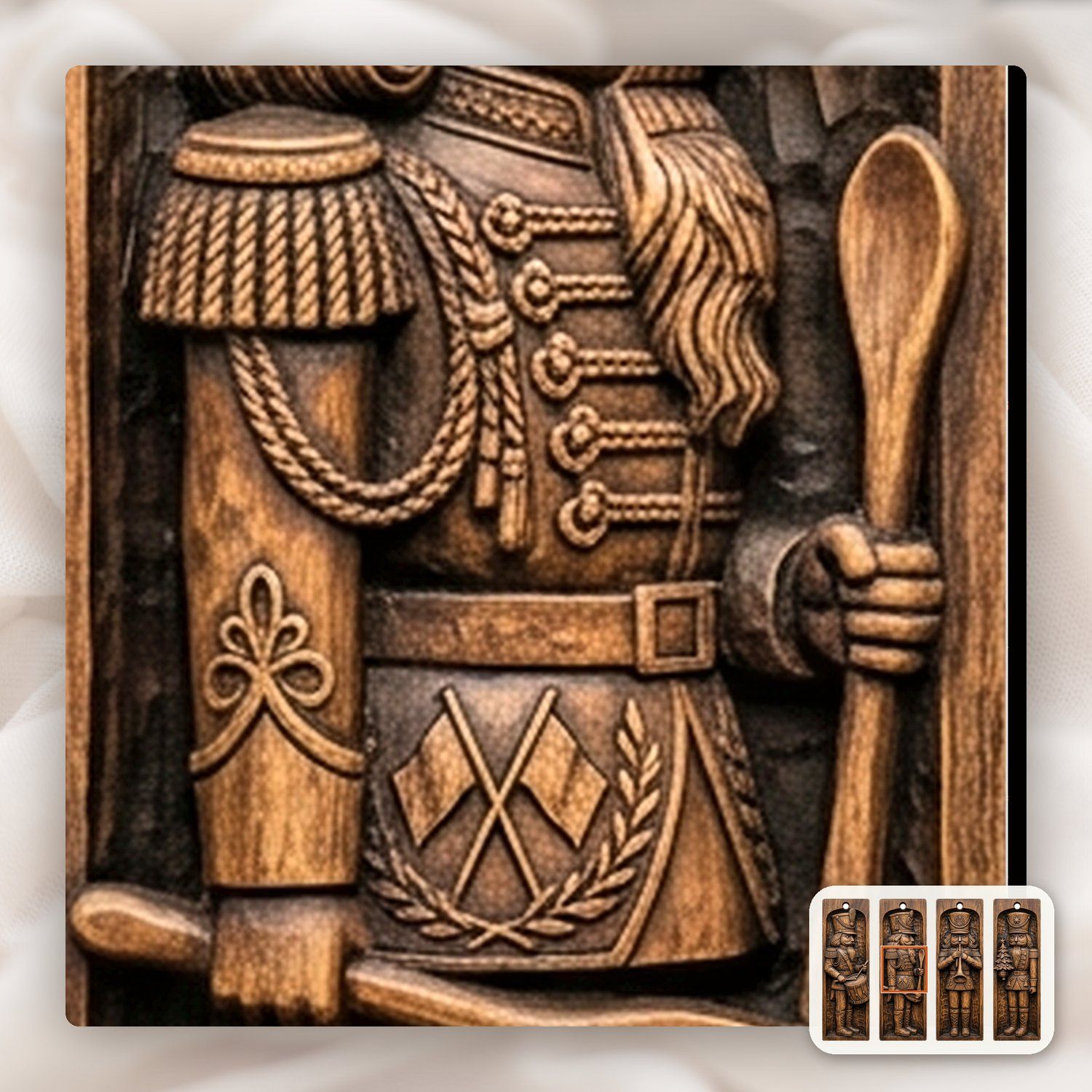 Hussar Nutcracker Soldier Ornaments CNC Relief STL bas-relief STL — view 10