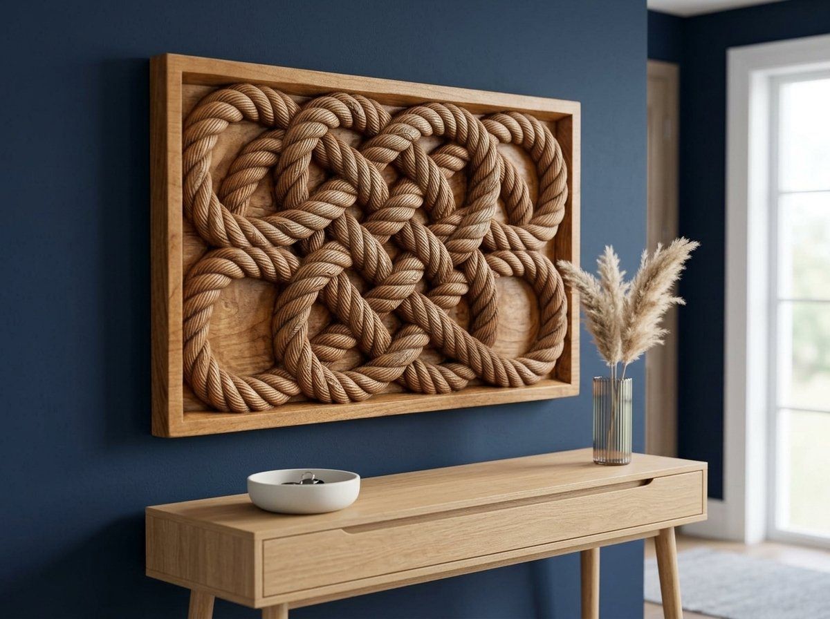 Interlaced Nautical Rope Square Knot CNC Relief STL bas-relief STL — view 13
