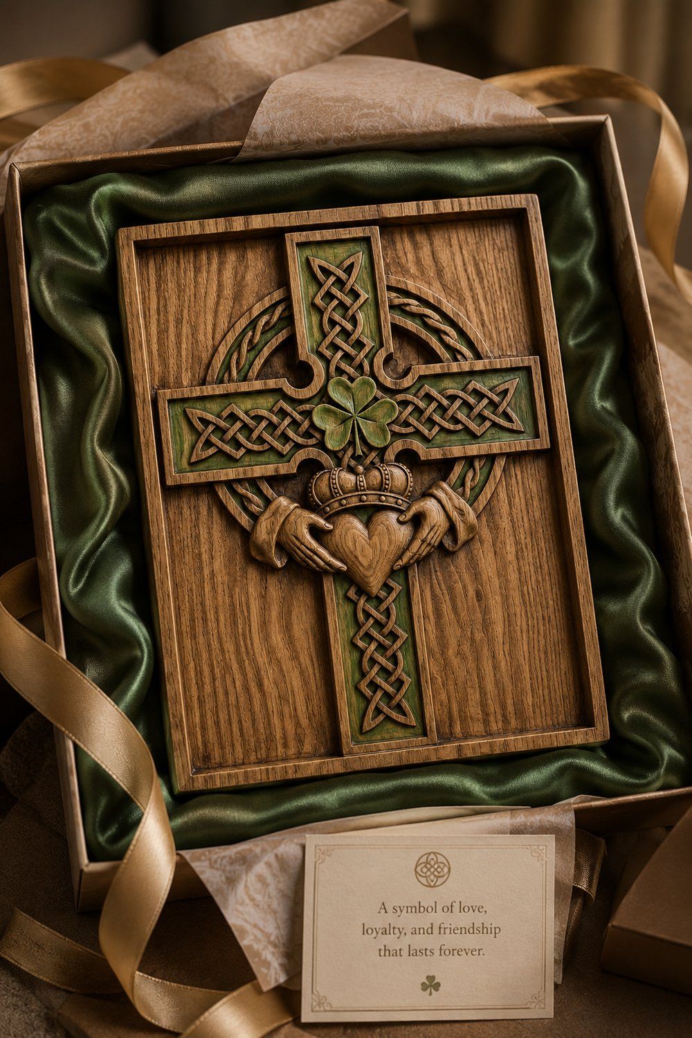 Irish Celtic Claddagh Cross CNC Relief STL bas-relief STL — view 9
