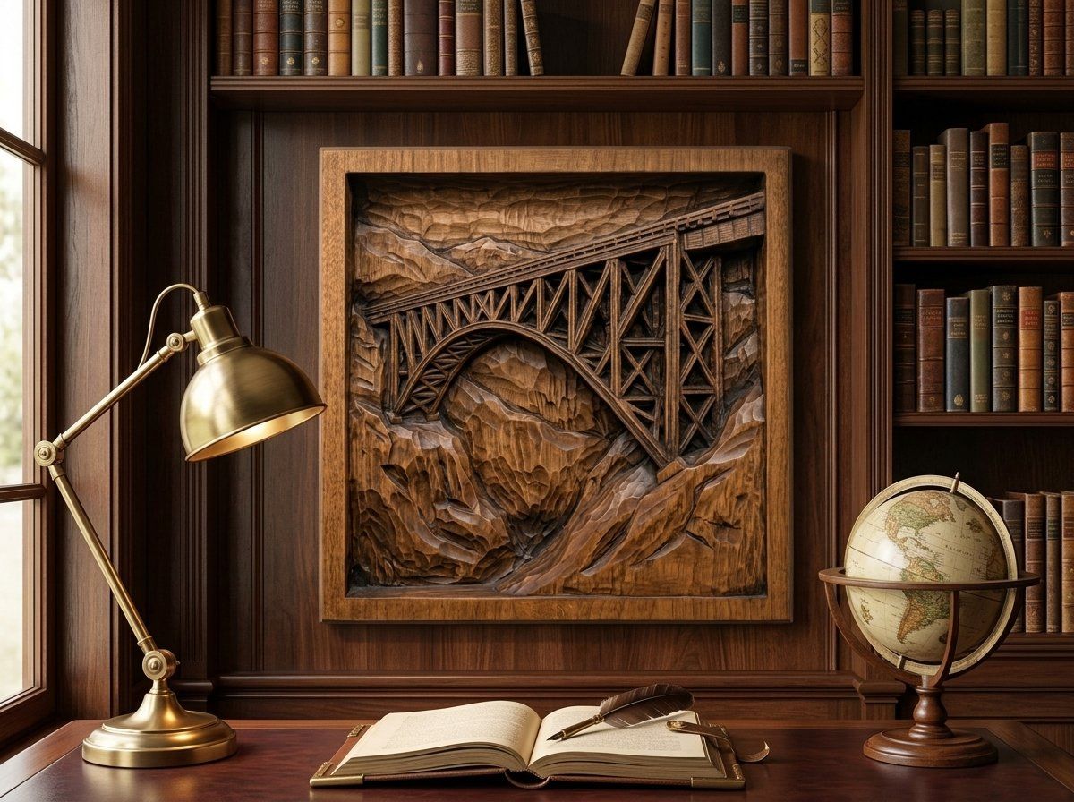 Iron Mountain Rail Bridge CNC Relief STL bas-relief STL — view 14