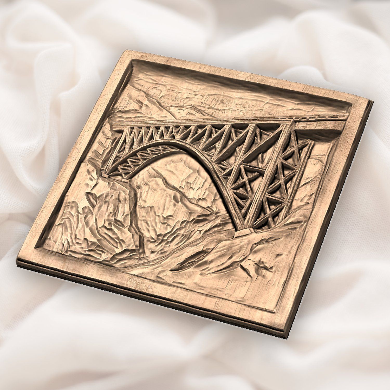 Iron Mountain Rail Bridge CNC Relief STL bas-relief STL — view 6