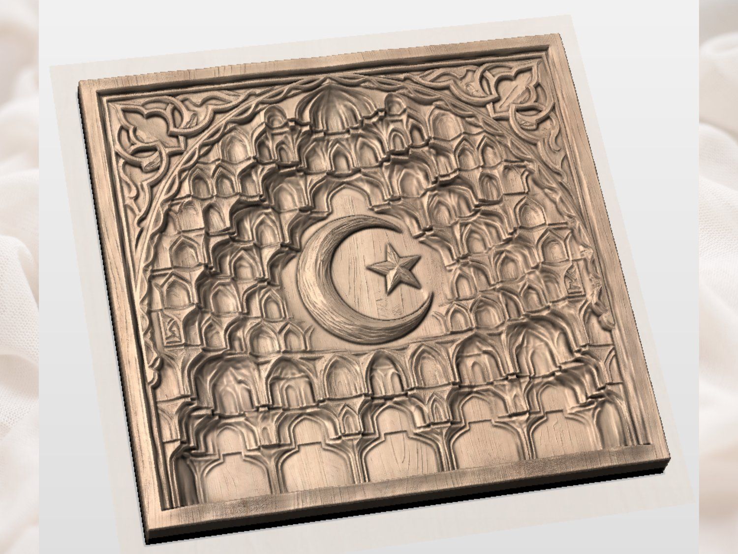 Islamic Mihrab Archway Sacred Wall Art CNC Relief STL bas-relief STL — view 4