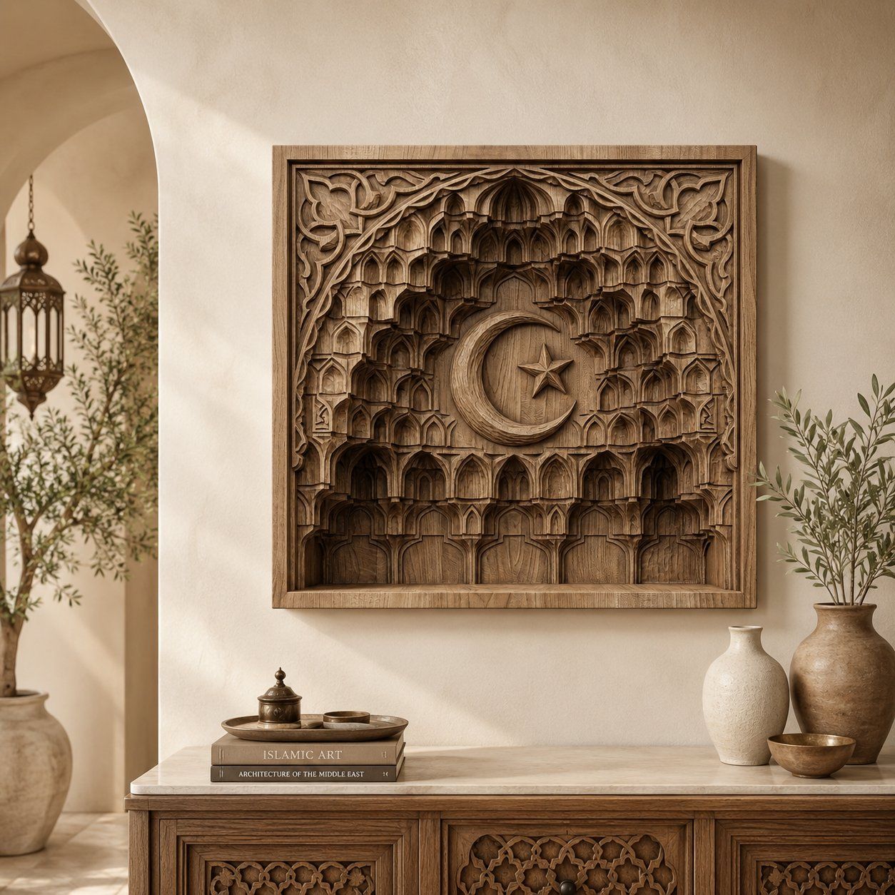 Islamic Mihrab Archway Sacred Wall Art CNC Relief STL bas-relief STL — view 5