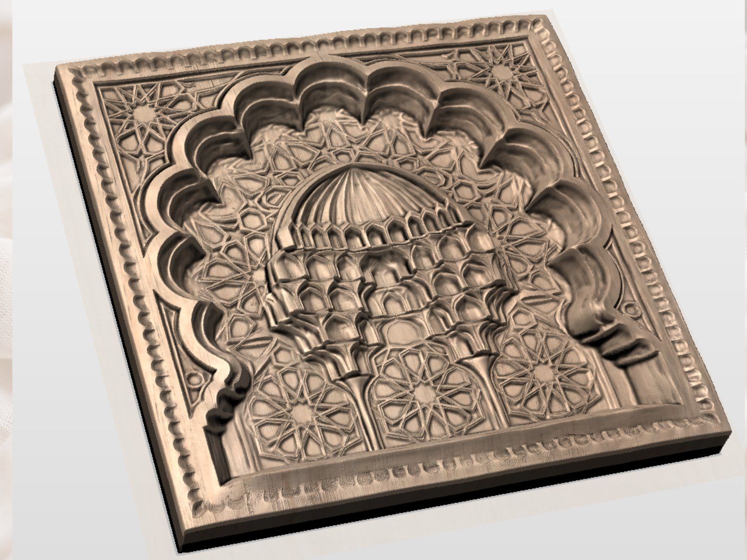 Islamic Muqarnas Archway CNC Relief STL bas-relief STL — view 3