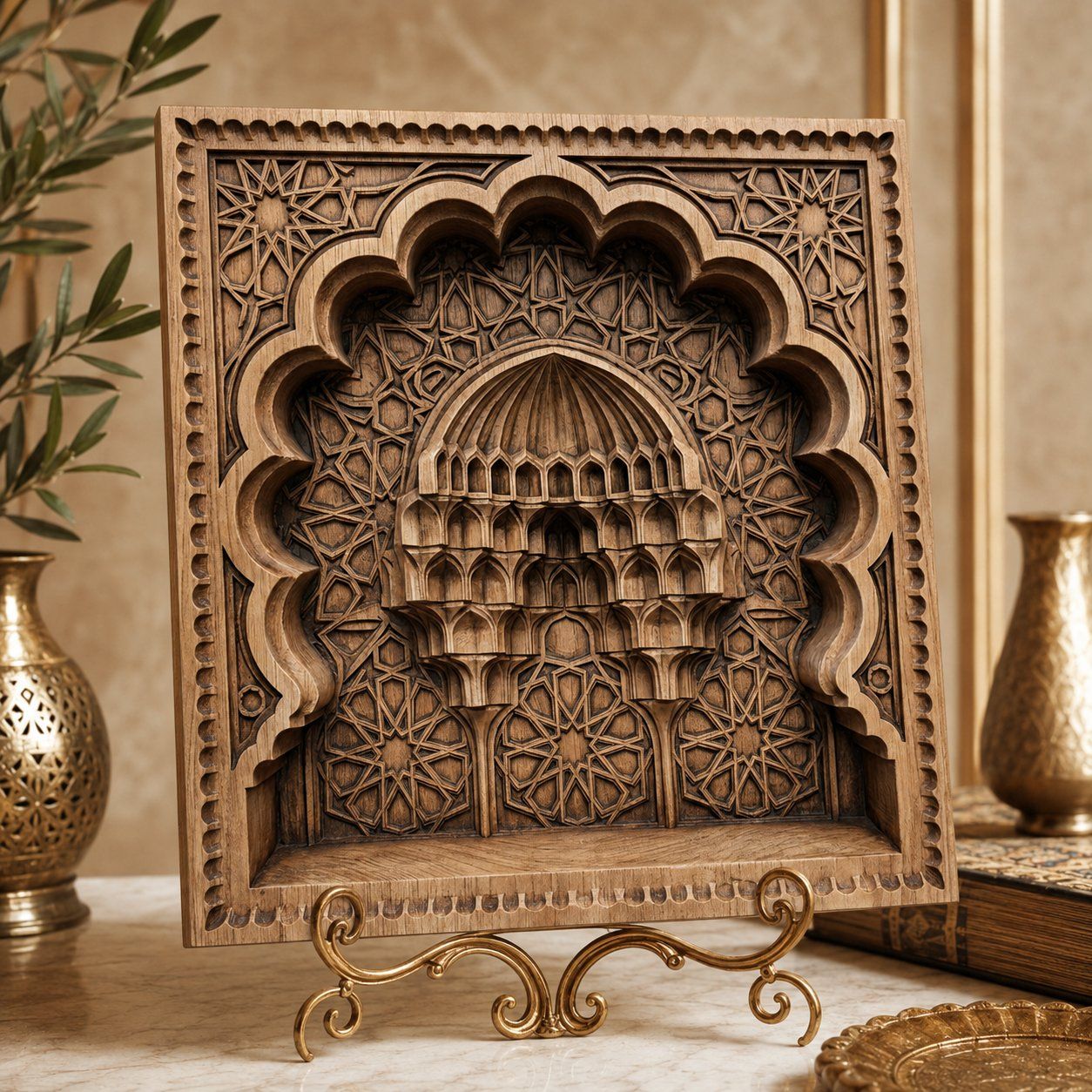 Islamic Muqarnas Archway CNC Relief STL bas-relief STL — view 8