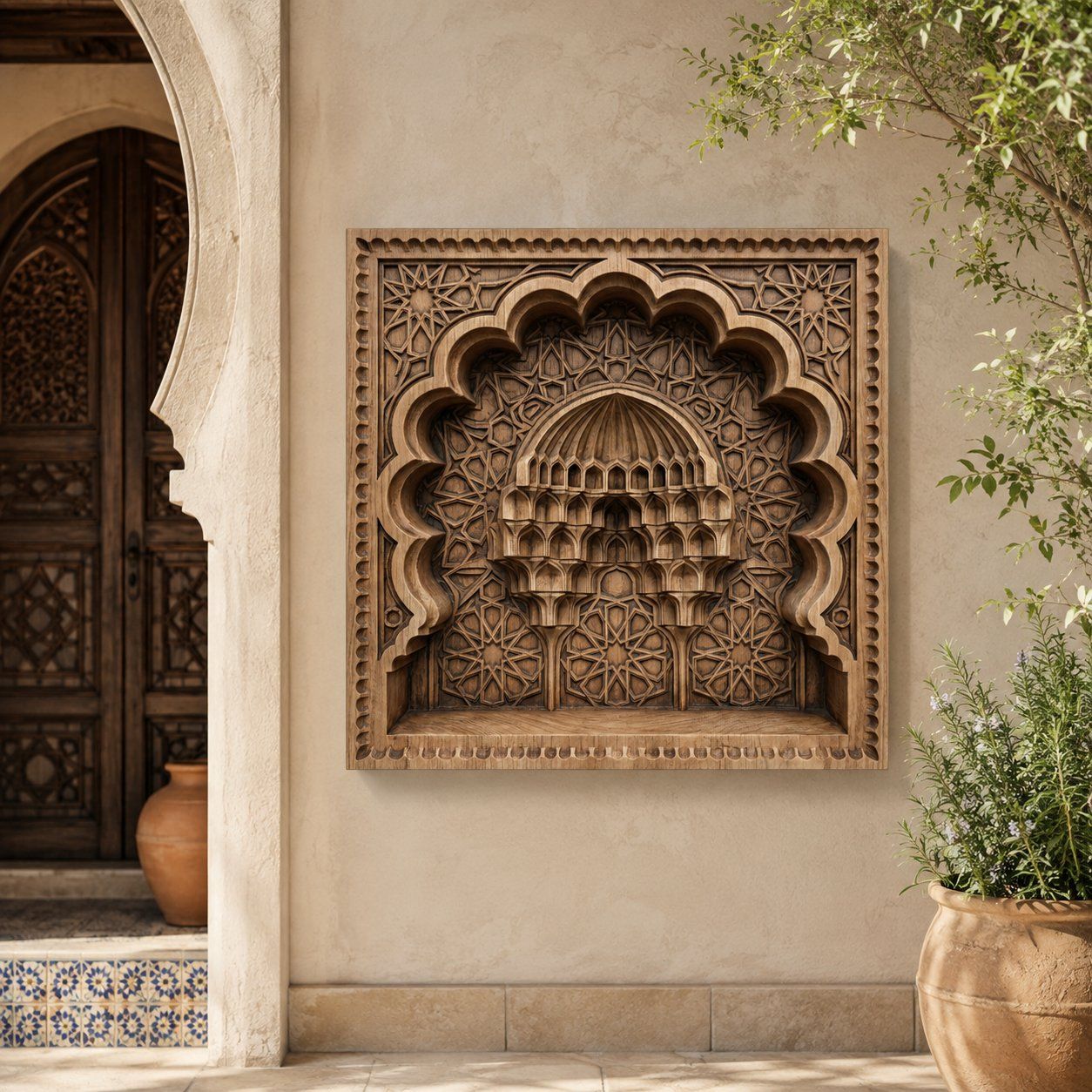 Islamic Muqarnas Archway CNC Relief STL bas-relief STL — view 9