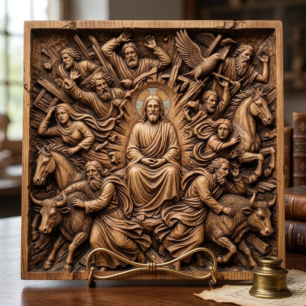 Jesus and Apostles Sacred Scene CNC Relief STL bas-relief STL — view 15