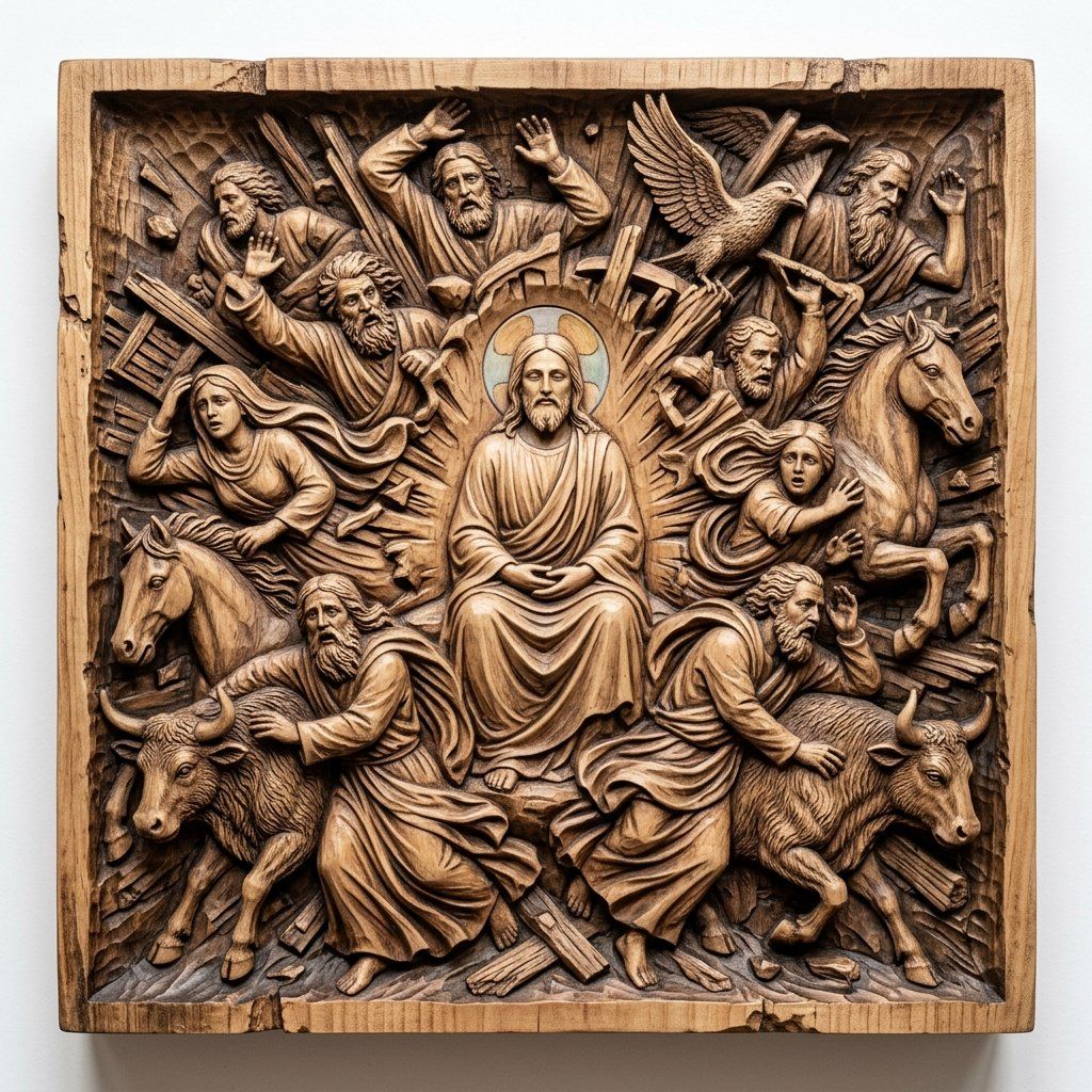 Jesus and Apostles Sacred Scene CNC Relief STL bas-relief STL — view 11