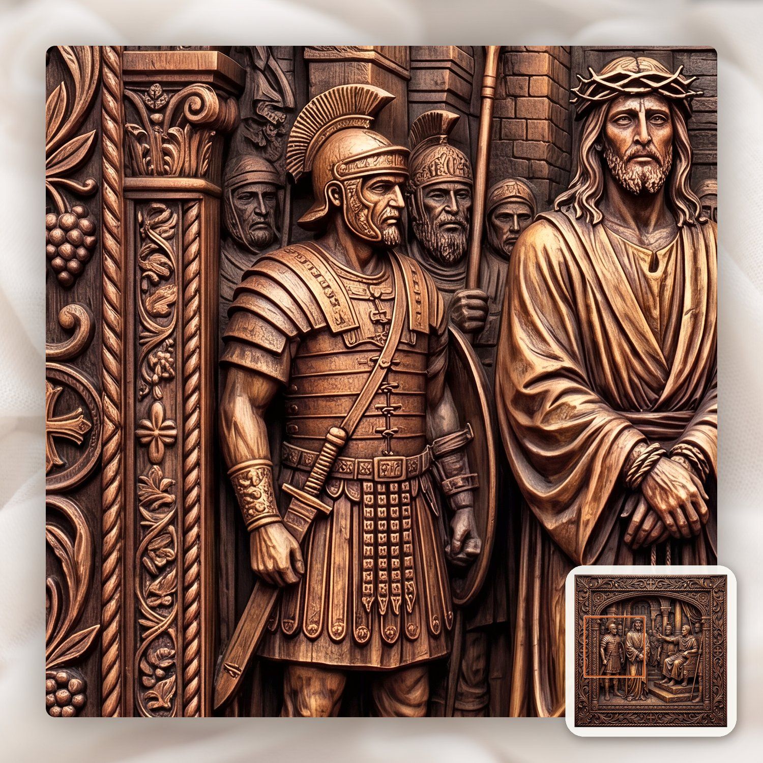 Jesus Condemned to Death STL bas-relief STL — view 10