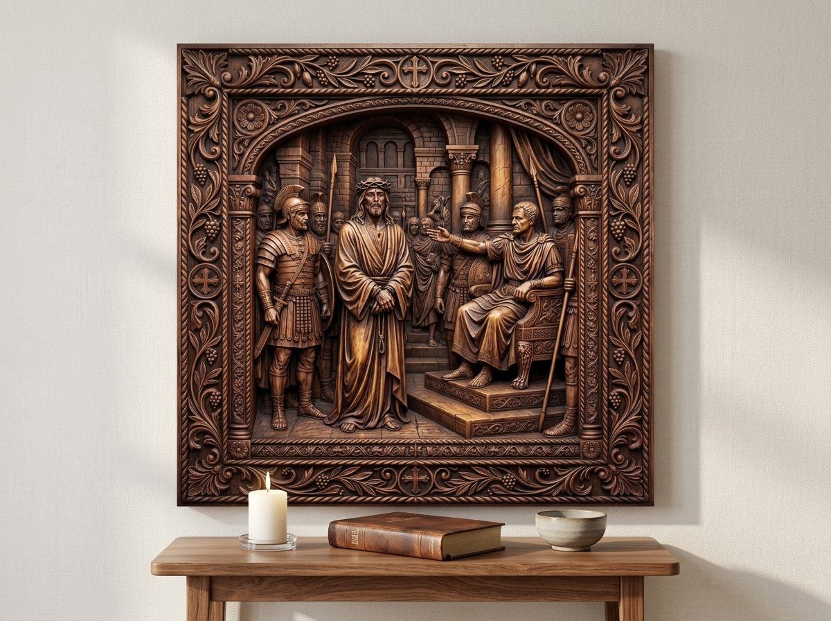 Jesus Condemned to Death STL bas-relief STL — view 15