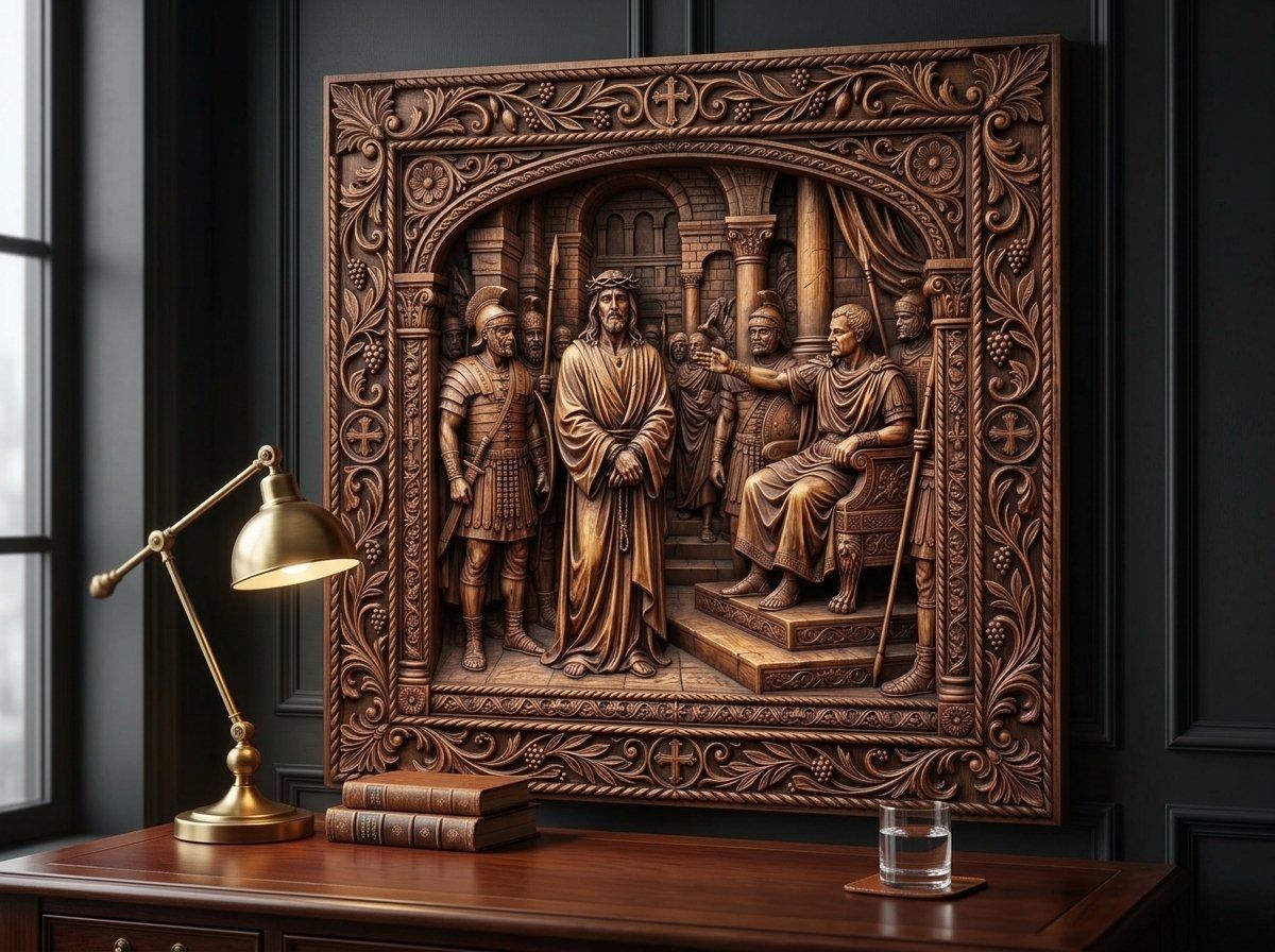 Jesus Condemned to Death STL bas-relief STL — view 16