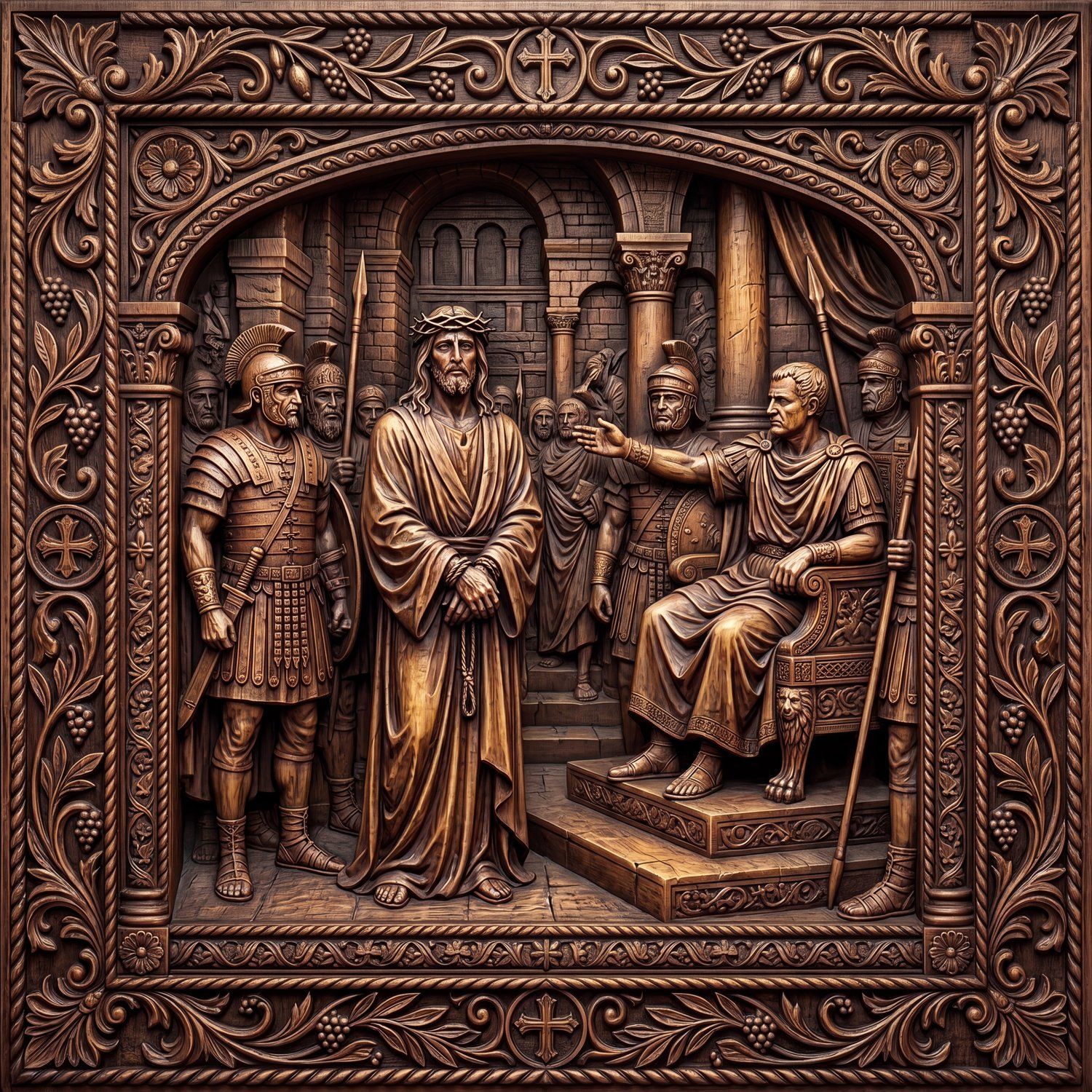 Jesus Condemned to Death STL bas-relief STL — view 2