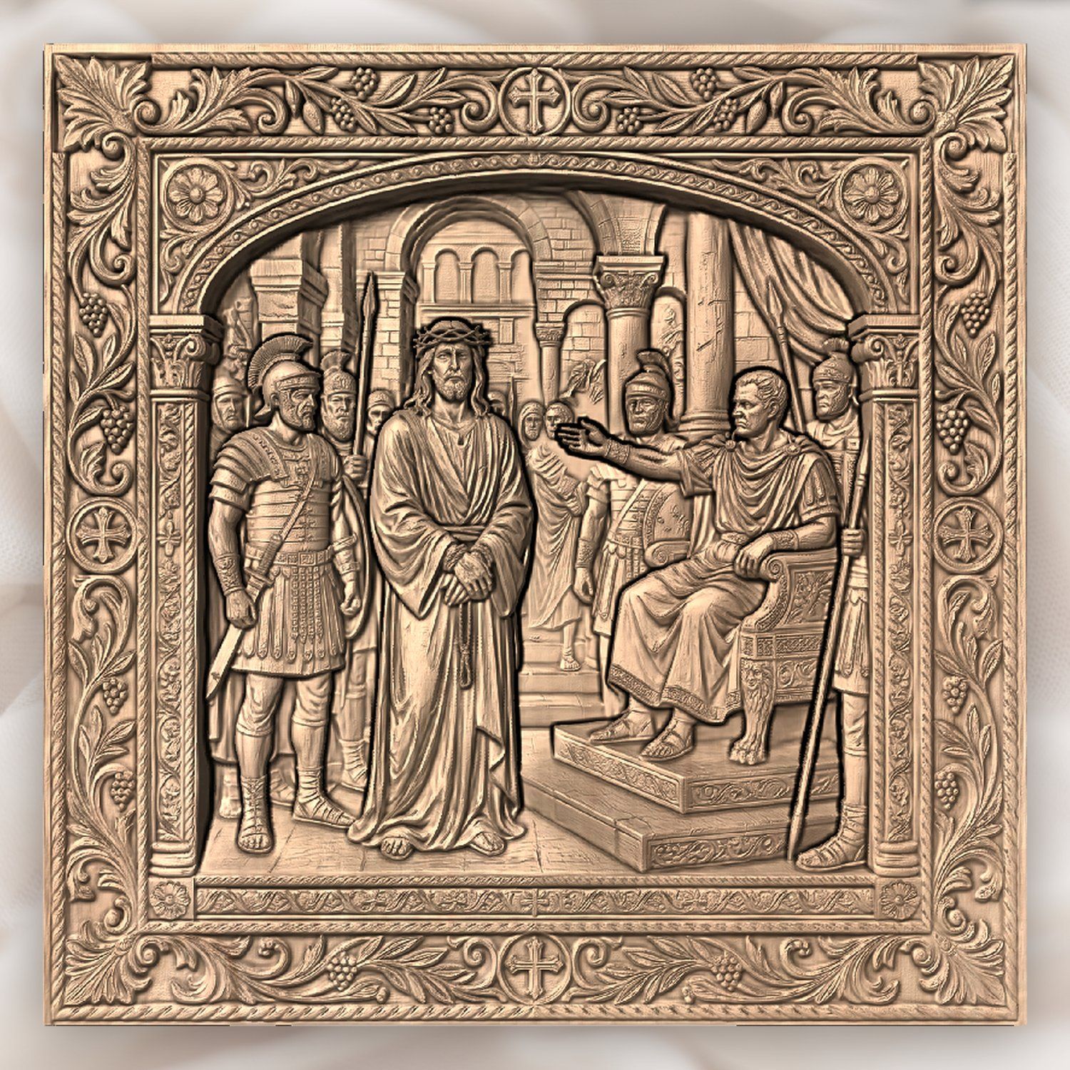 Jesus Condemned to Death STL bas-relief STL — view 3