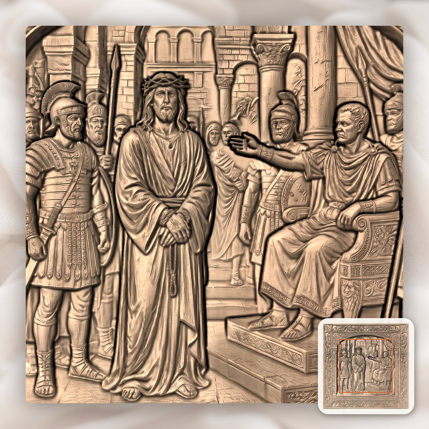 Jesus Condemned to Death STL bas-relief STL — view 5