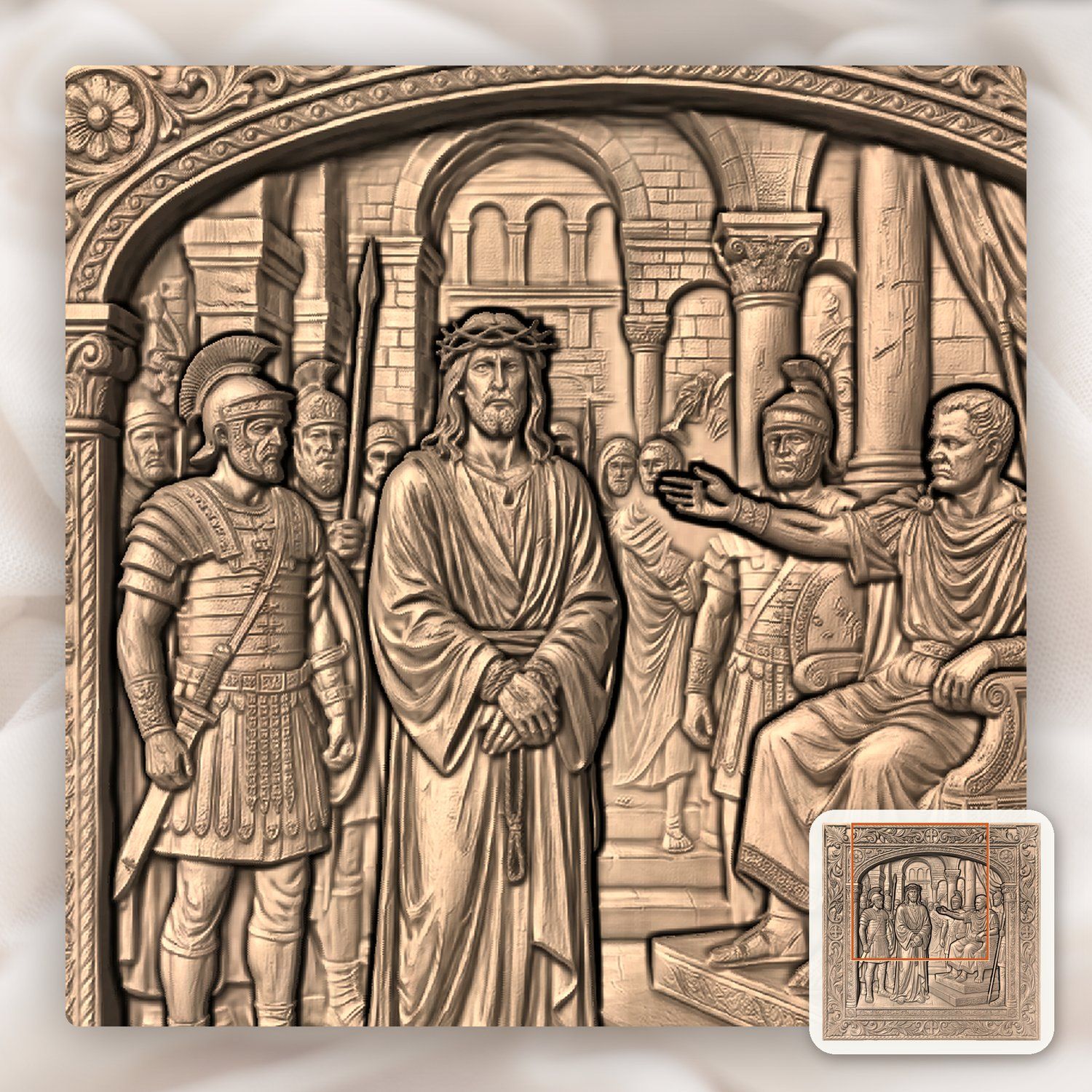 Jesus Condemned to Death STL bas-relief STL — view 6