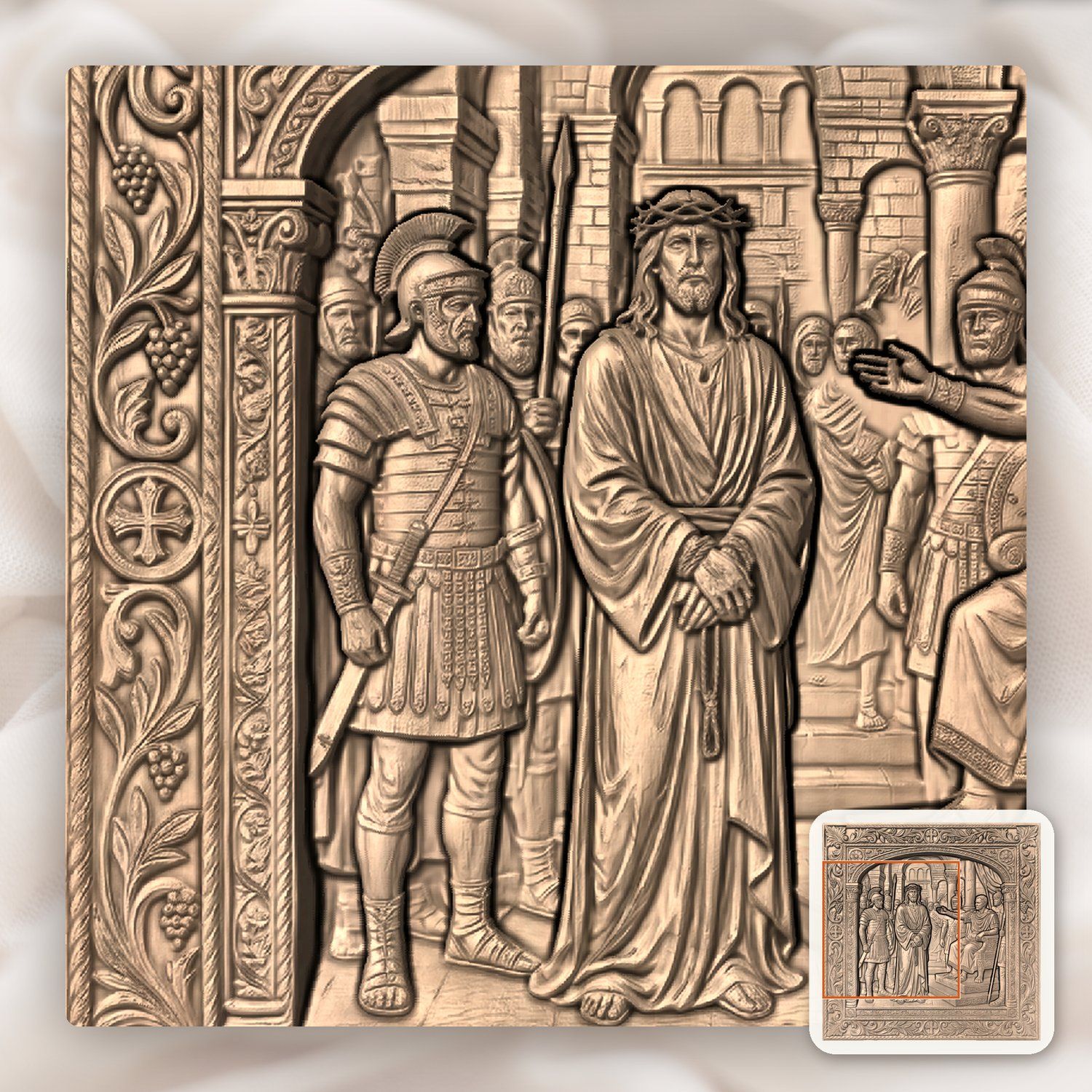 Jesus Condemned to Death STL bas-relief STL — view 7