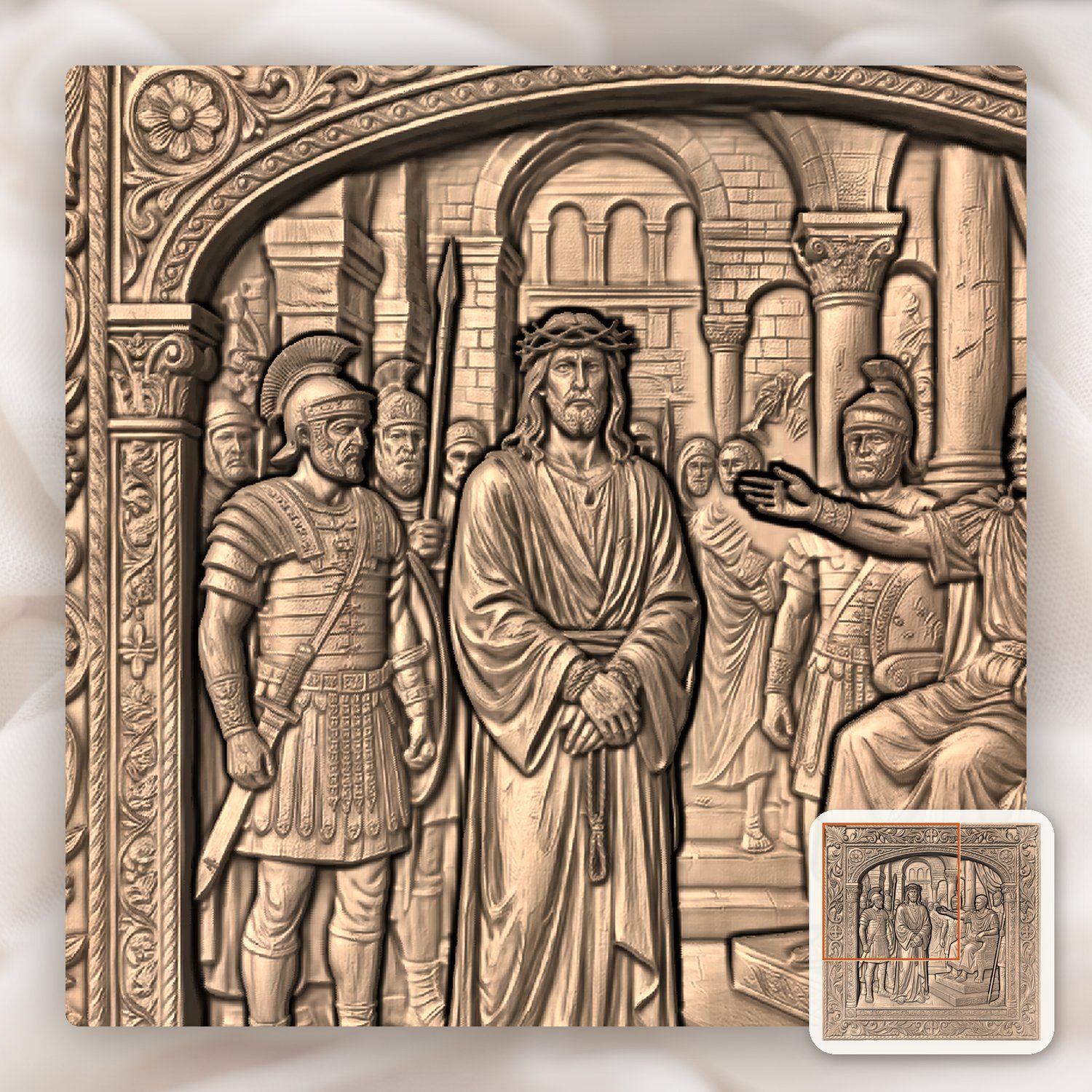 Jesus Condemned to Death STL bas-relief STL — view 8