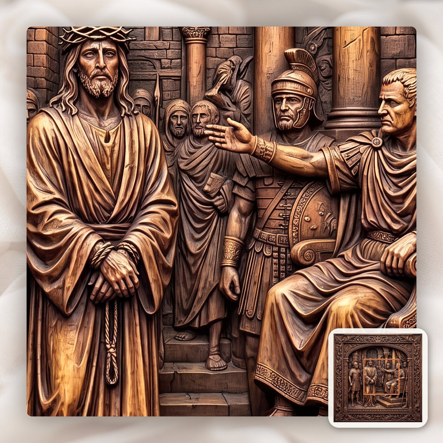 Jesus Condemned to Death STL bas-relief STL — view 9