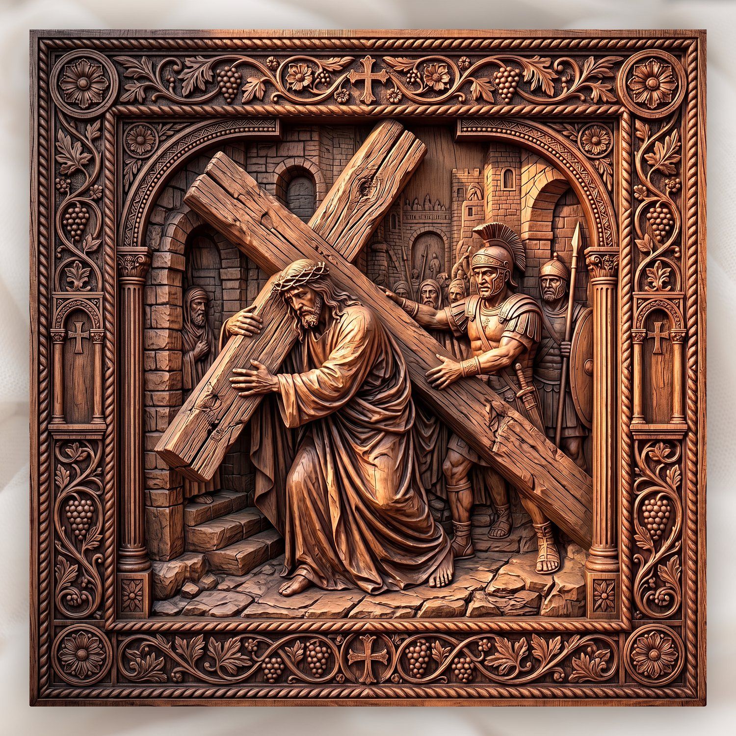 Jesus Takes Up His Cross STL bas-relief STL design
