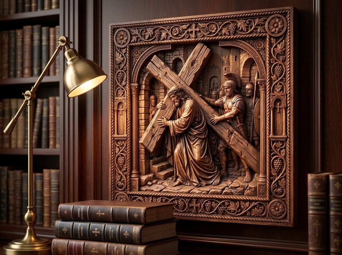 Jesus Takes Up His Cross STL bas-relief STL — view 16