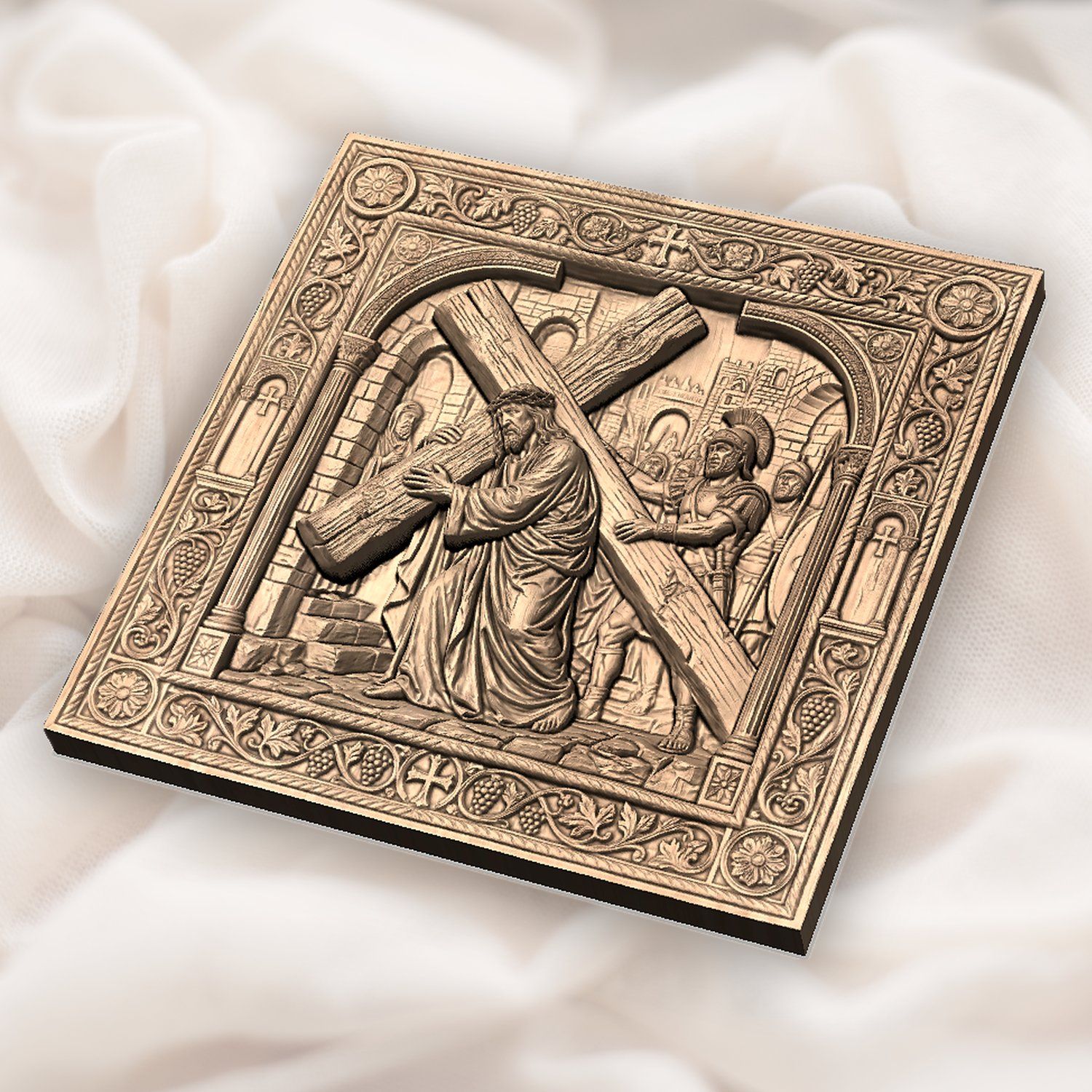 Jesus Takes Up His Cross STL bas-relief STL — view 4