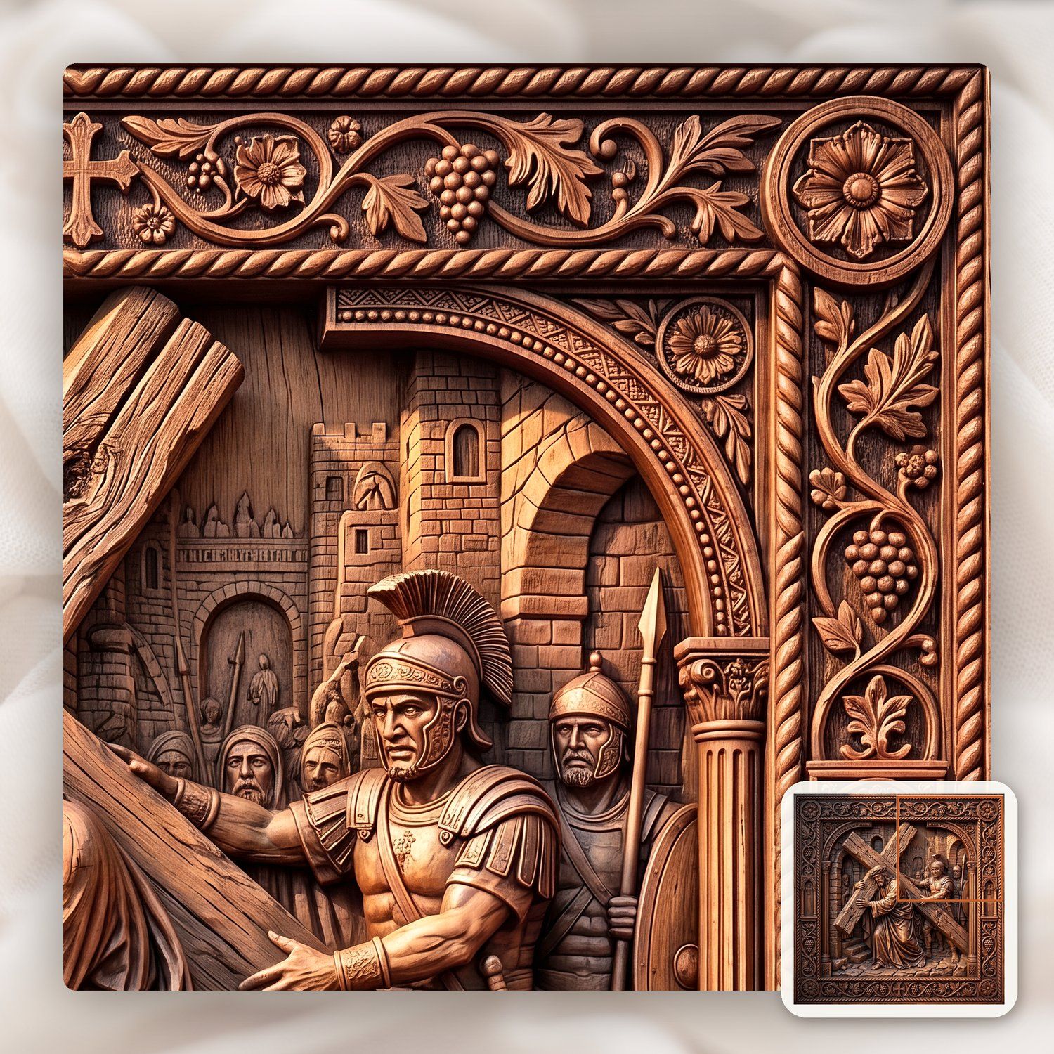 Jesus Takes Up His Cross STL bas-relief STL — view 9