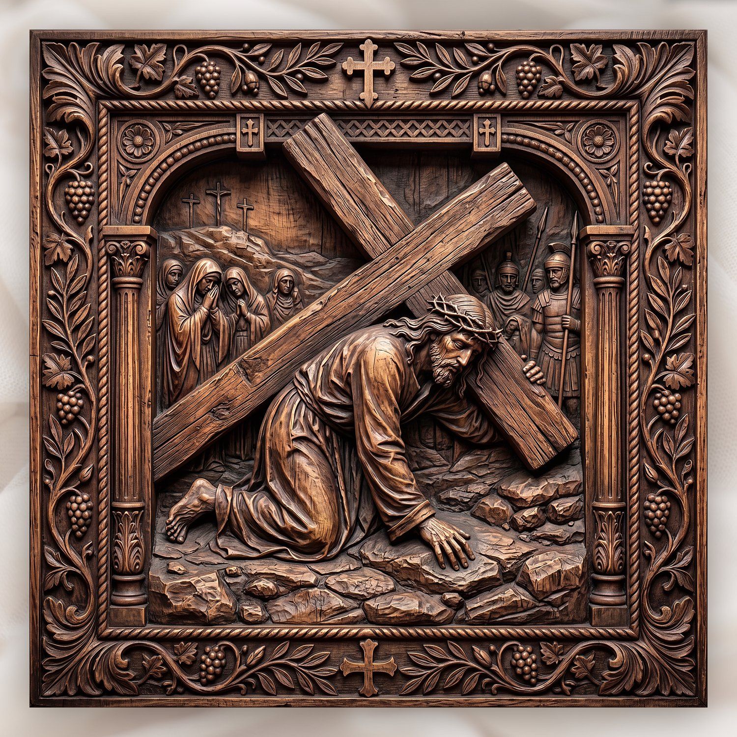 Jesus Falls Third Time STL bas-relief STL design