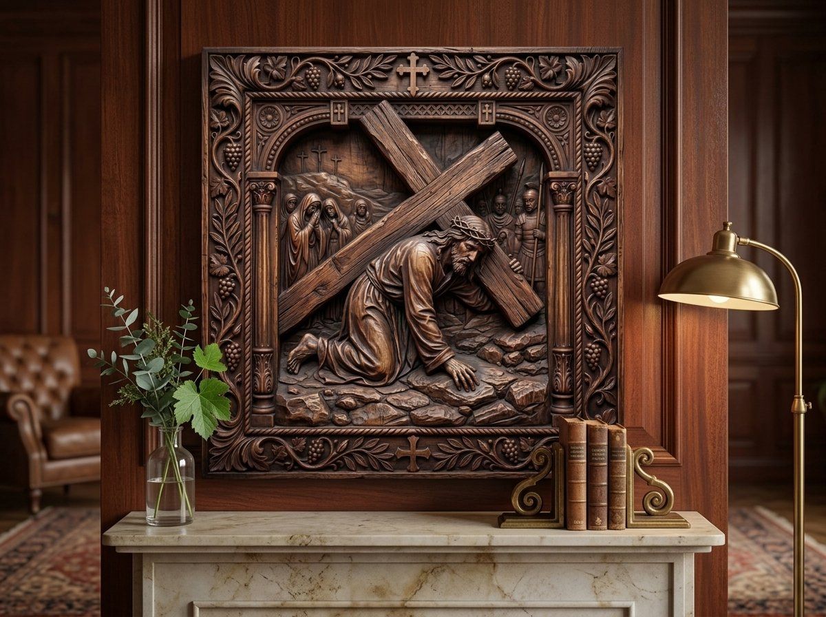 Jesus Falls Third Time STL bas-relief STL — view 16