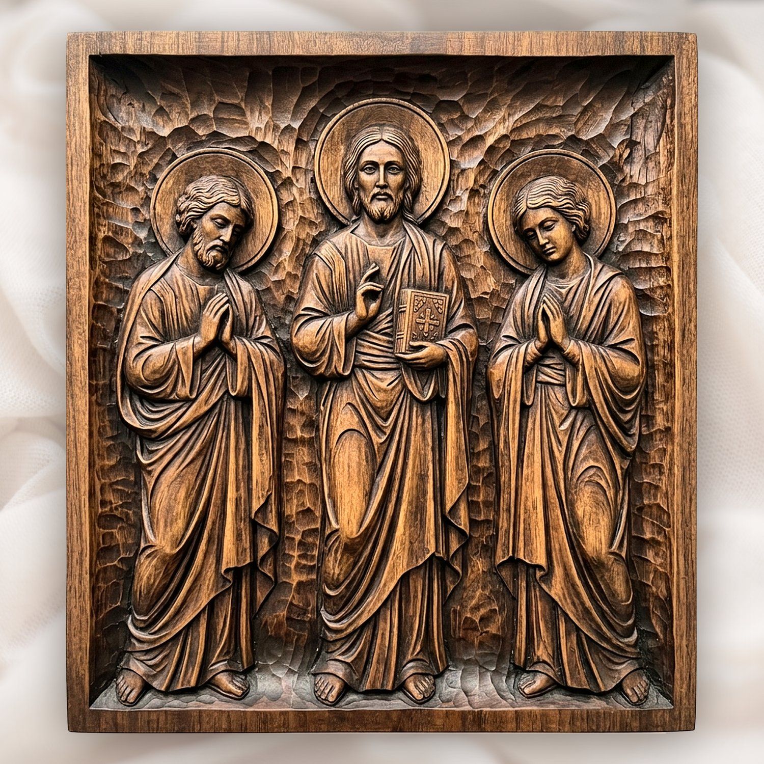 Jesus Christ and Apostles Deesis Icon CNC Relief STL bas-relief STL design