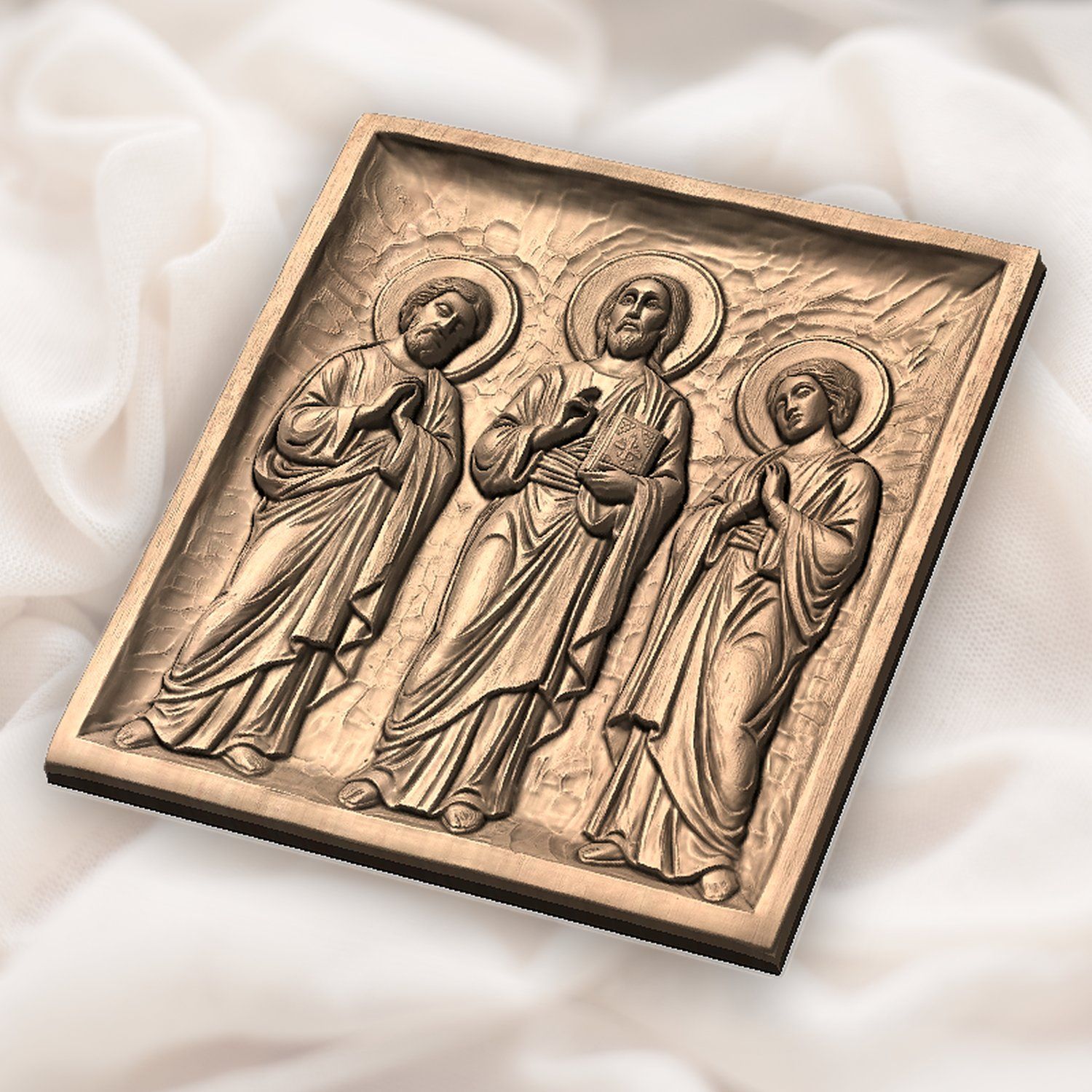 Jesus Christ and Apostles Deesis Icon CNC Relief STL bas-relief STL — view 6