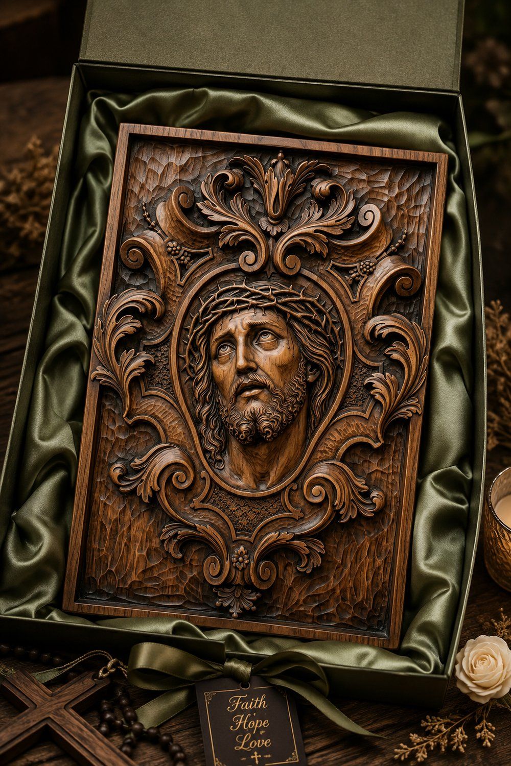 Jesus Christ Crown of Thorns Passion CNC Relief STL bas-relief STL — view 10