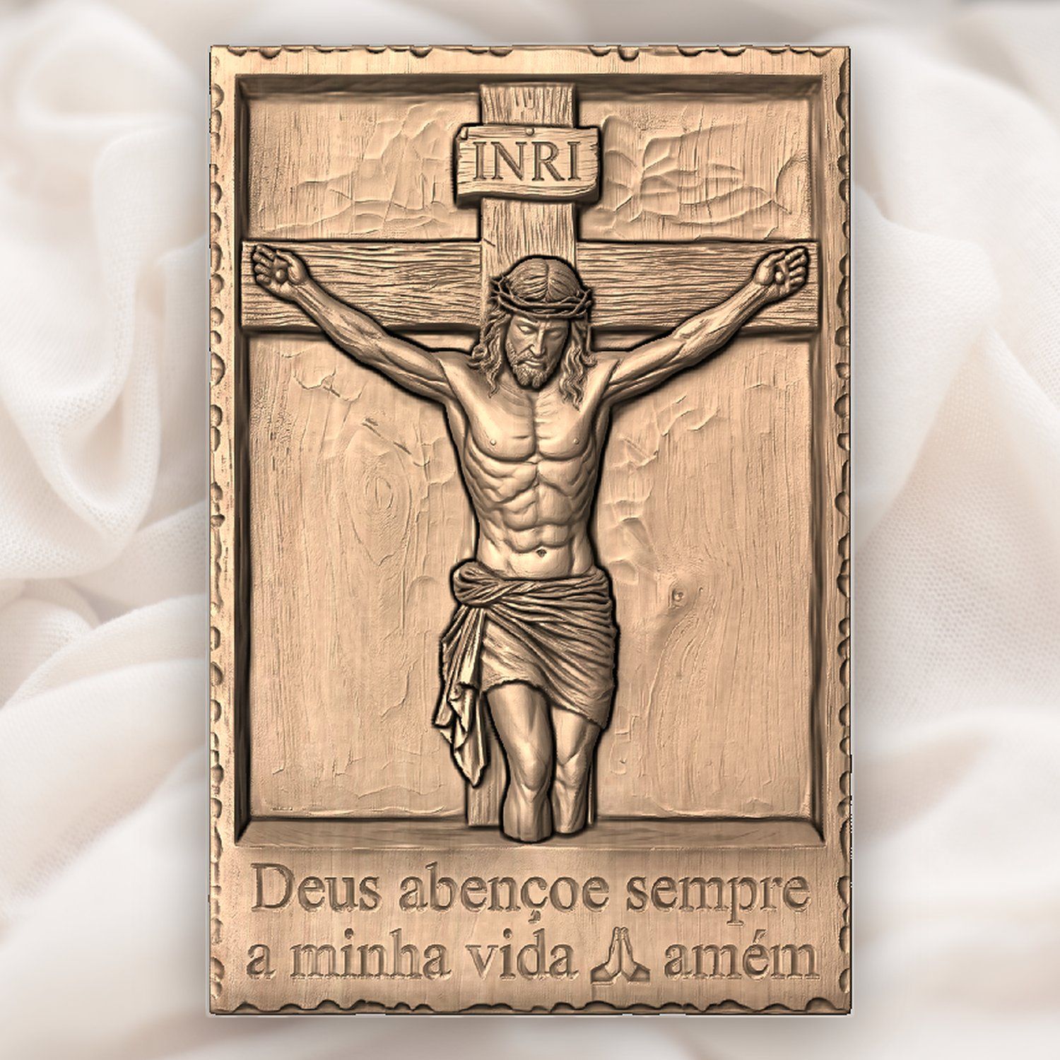Jesus Christ Crucifixion Religious CNC Relief STL bas-relief STL — view 4