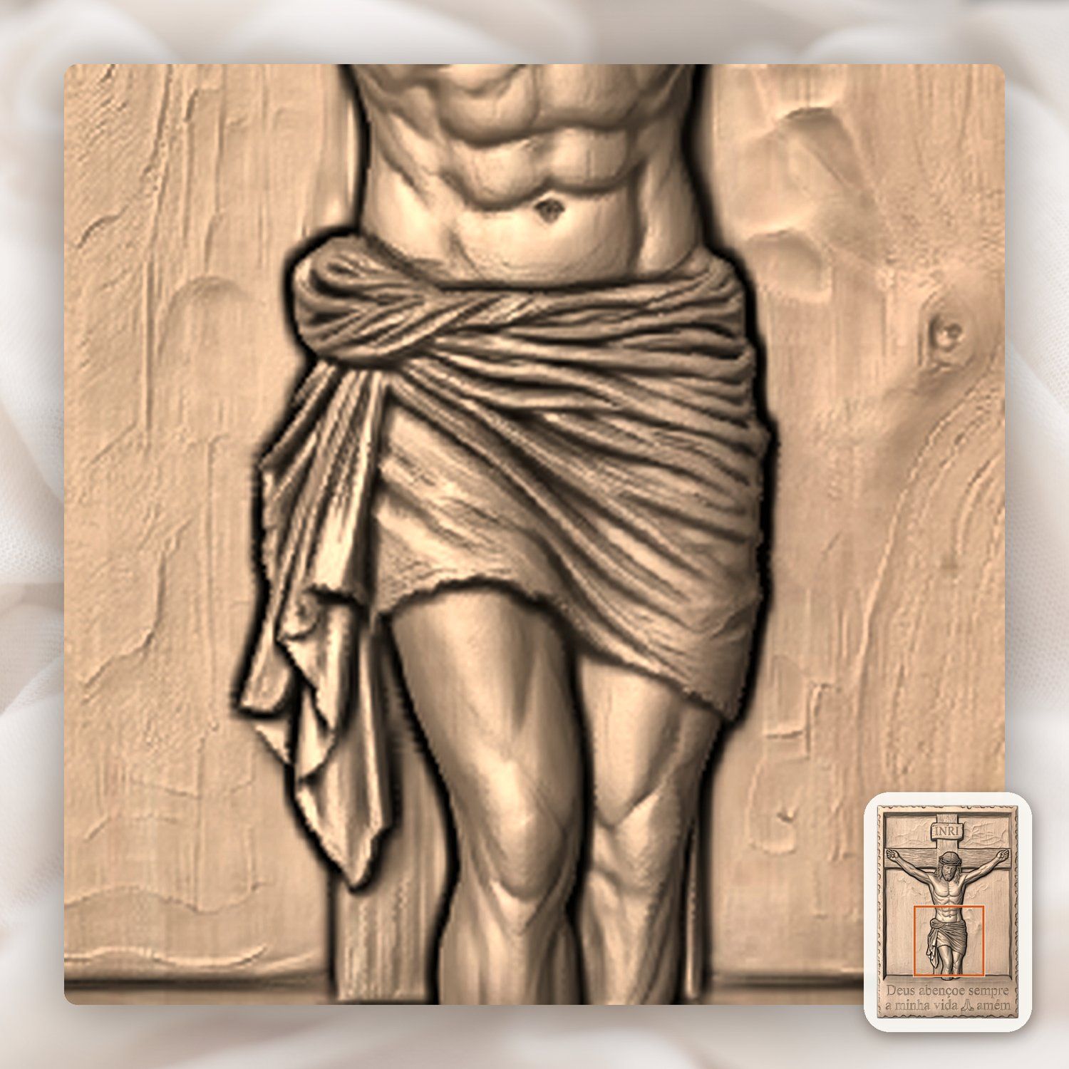 Jesus Christ Crucifixion Religious CNC Relief STL bas-relief STL — view 8