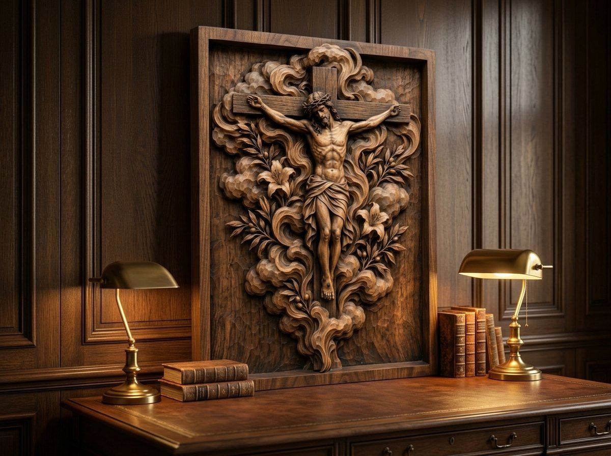 Jesus Christ Crucifixion Scene CNC Relief STL bas-relief STL — view 14