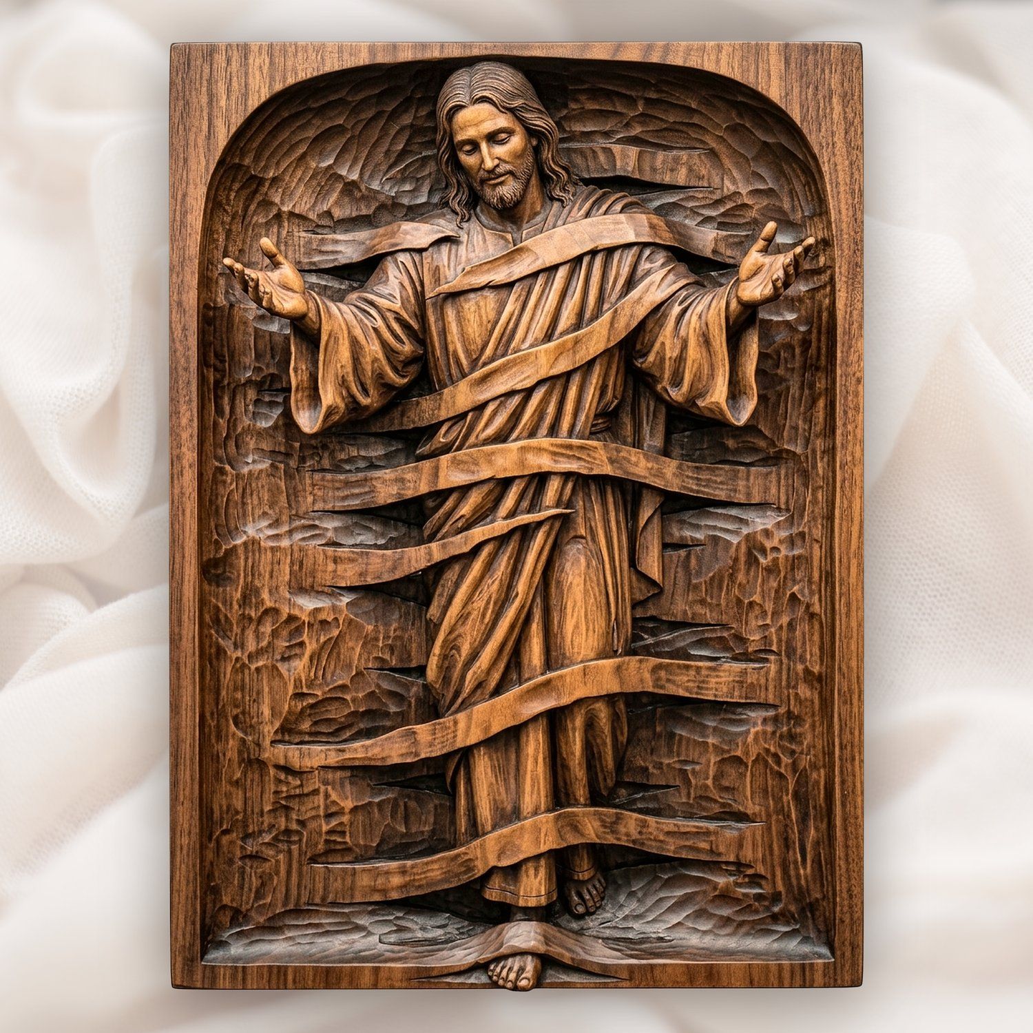 Jesus Christ Divine Mercy CNC Relief STL bas-relief STL design