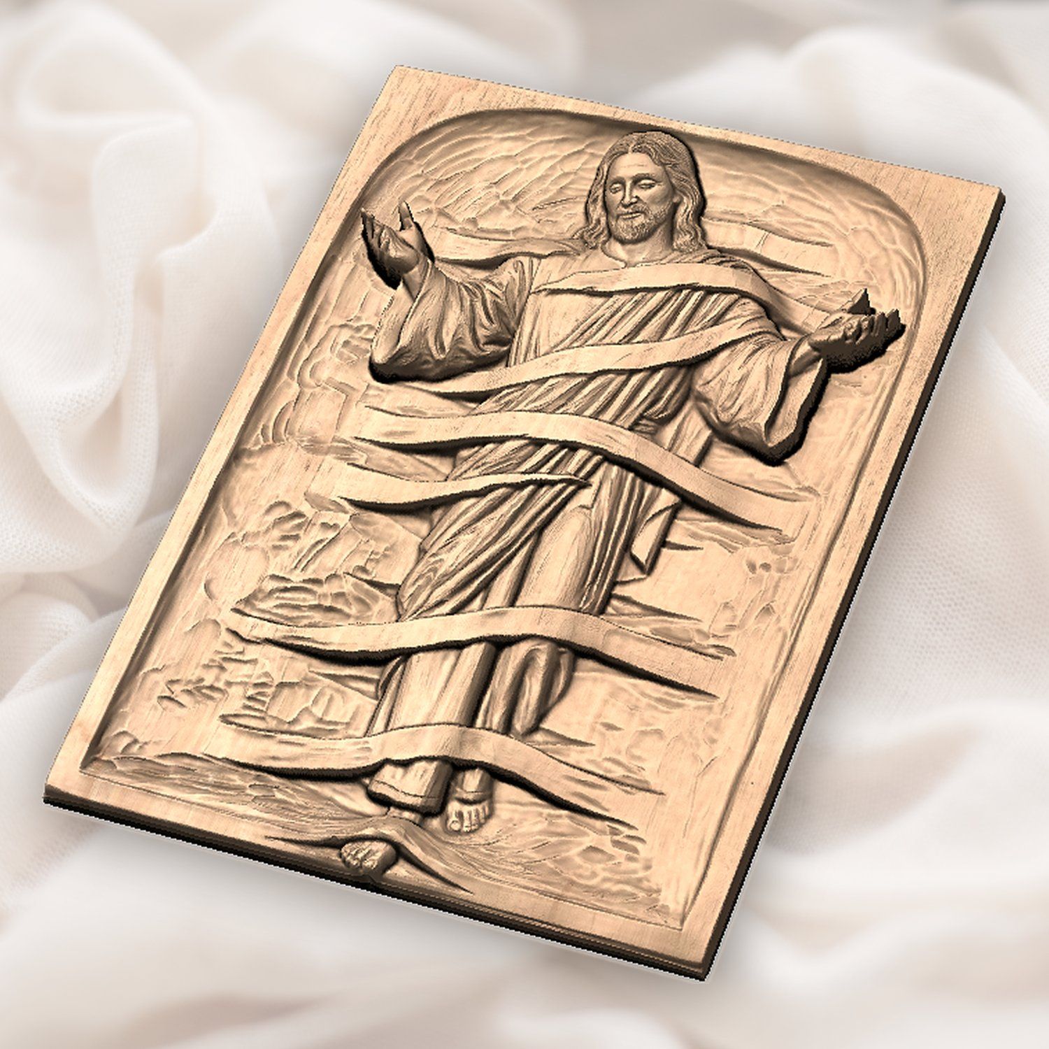 Jesus Christ Divine Mercy CNC Relief STL bas-relief STL — view 6